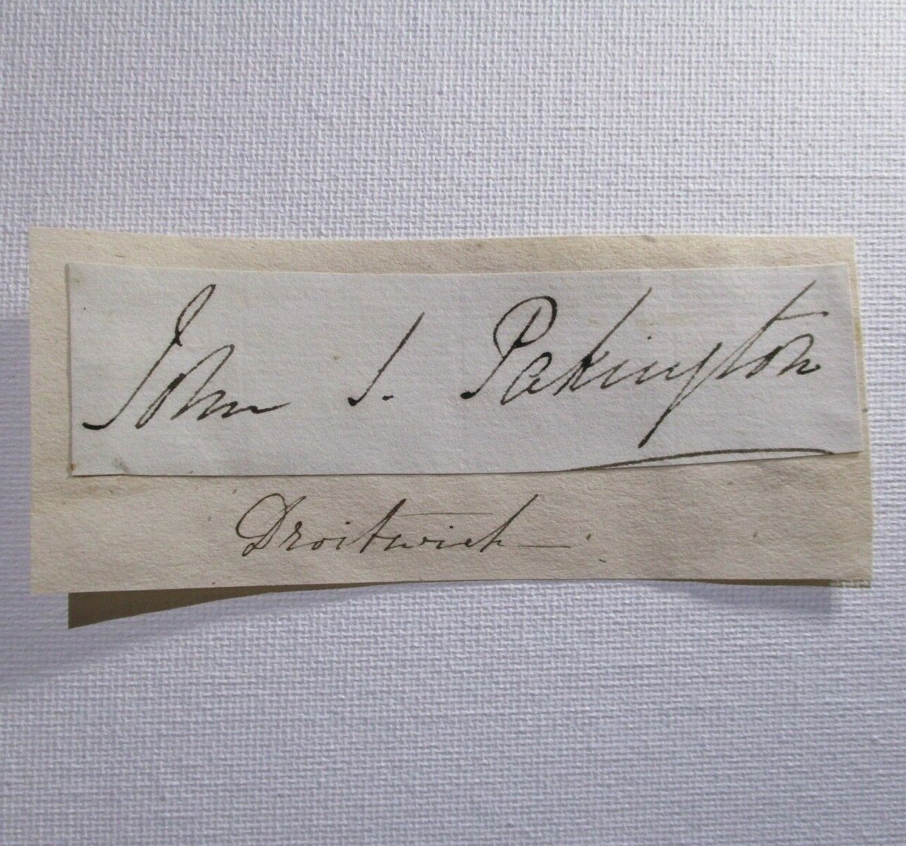 John Pakington 1st Baron Hampton, Autograph Signature, 1799-1880 Secretary State John Pakington 1st Baron Hampton, Autograph Signature, 1799-1880 Secretary State