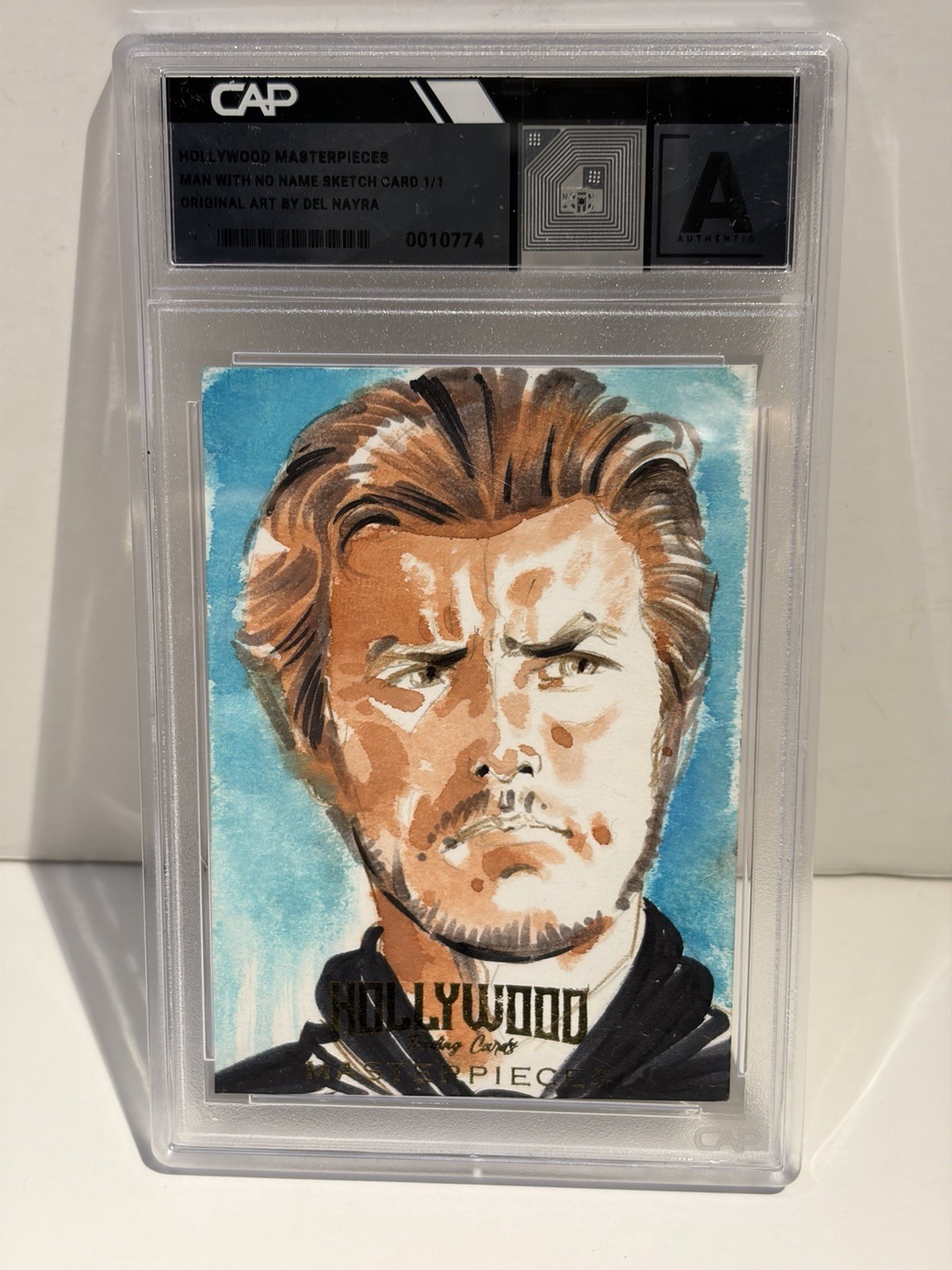 Hollywood Trading Cards Series 1 Man With No Name Sketch Card by Del Nayra