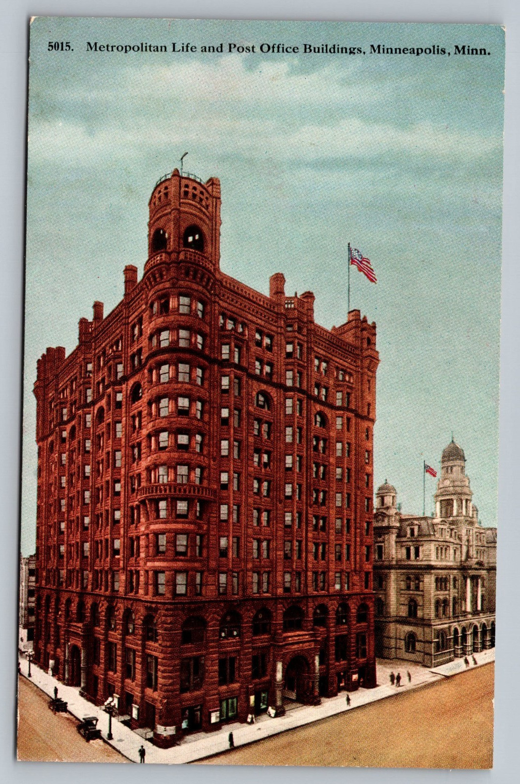Metropolitan Life And Post Office Buildings Minneapolis Minn. c1920 Postcard