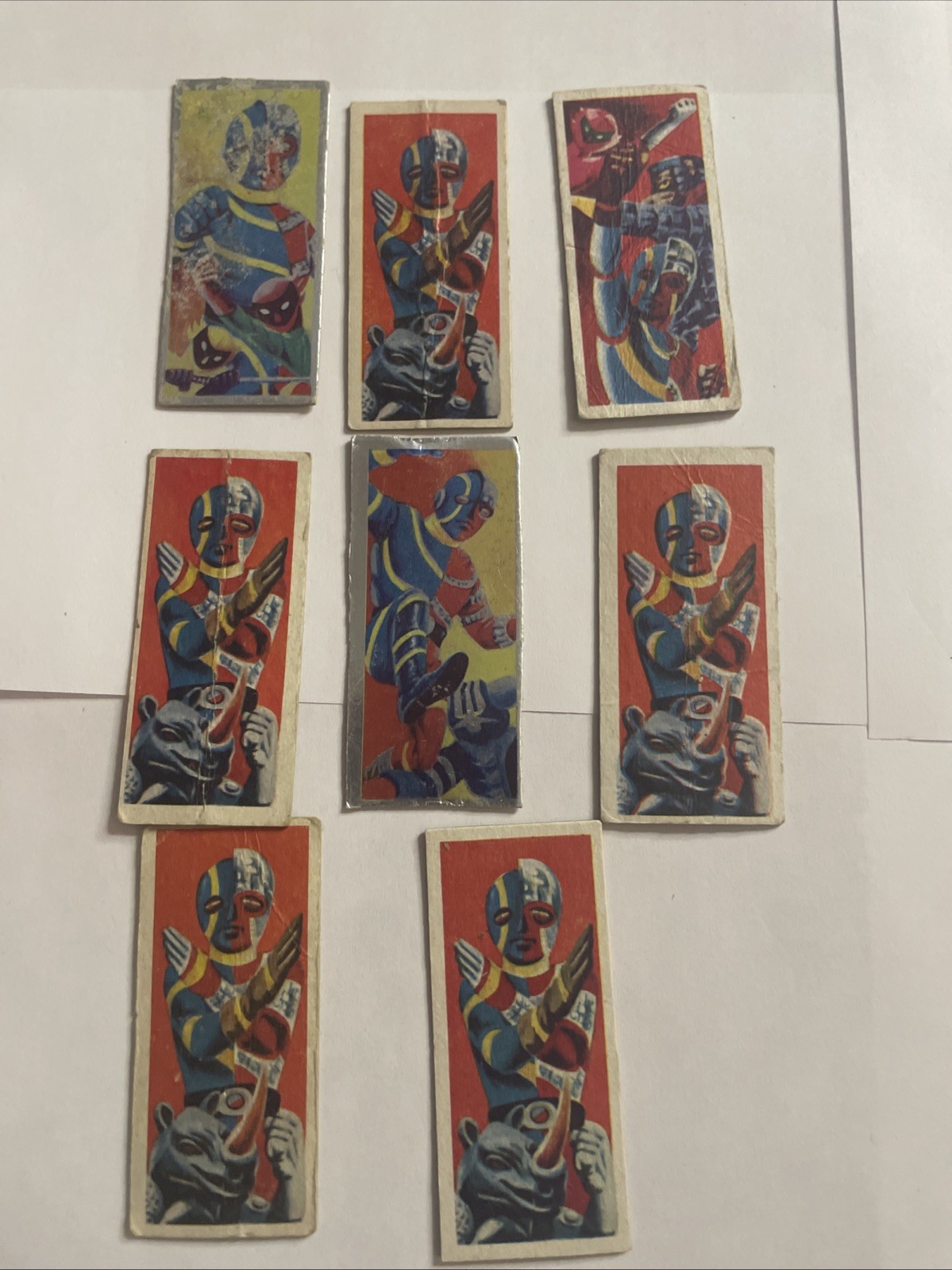 Vintage 1970s Android Kikaider Menko Cards Lot of 8 Japan Showa Retro Tokusatsu