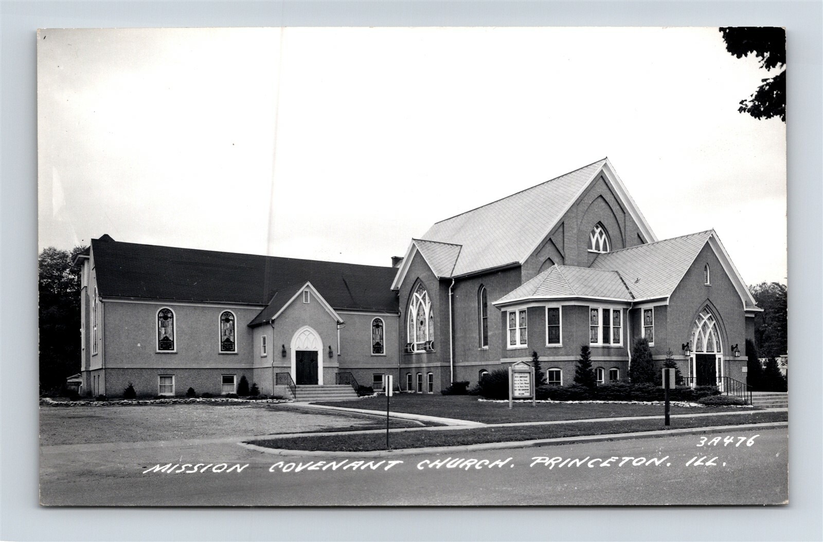 Postcard IL Princeton Illinois Mission Covenant Church RPPC Real Photo AN11