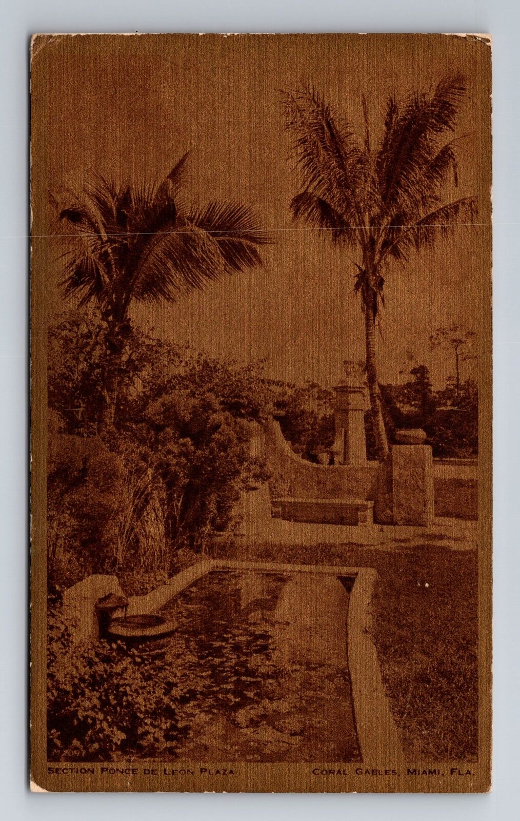 Miami FL-Florida, Coral Gables, Antique, Vintage Souvenir Postcard