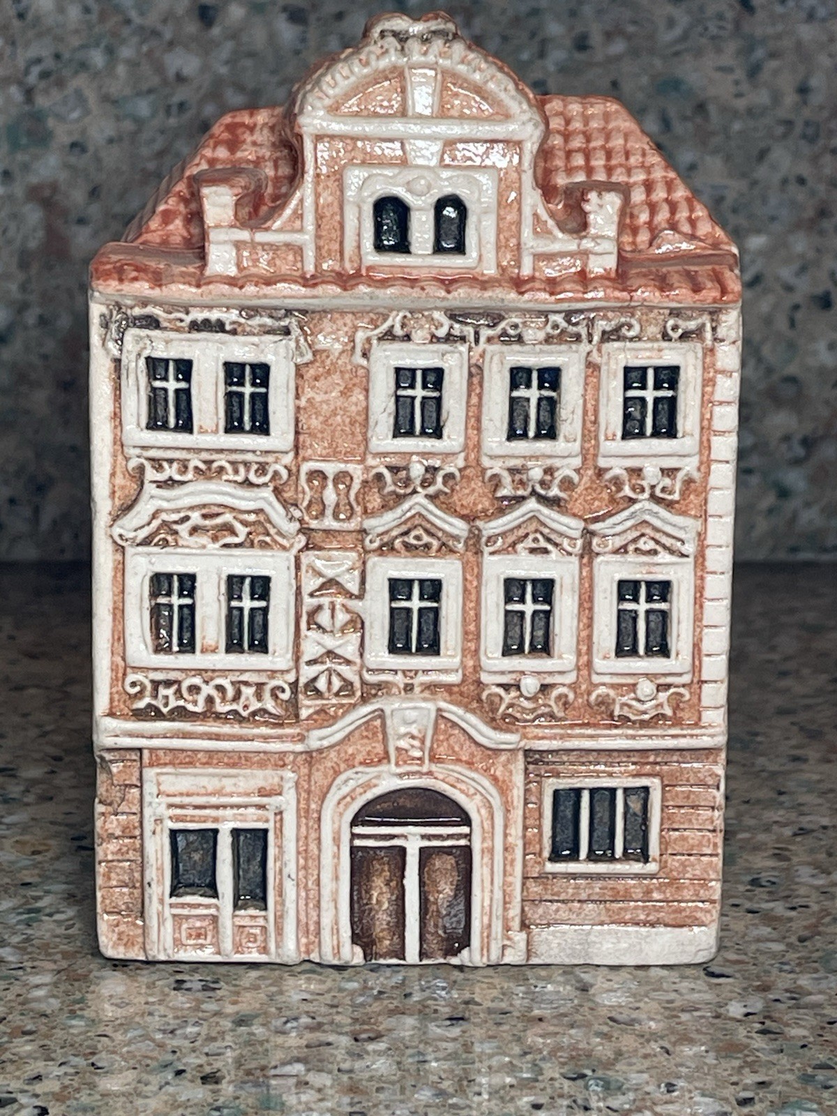 Vintage Gault France Style Ceramic Dutch Canal House Miniature Building 4”