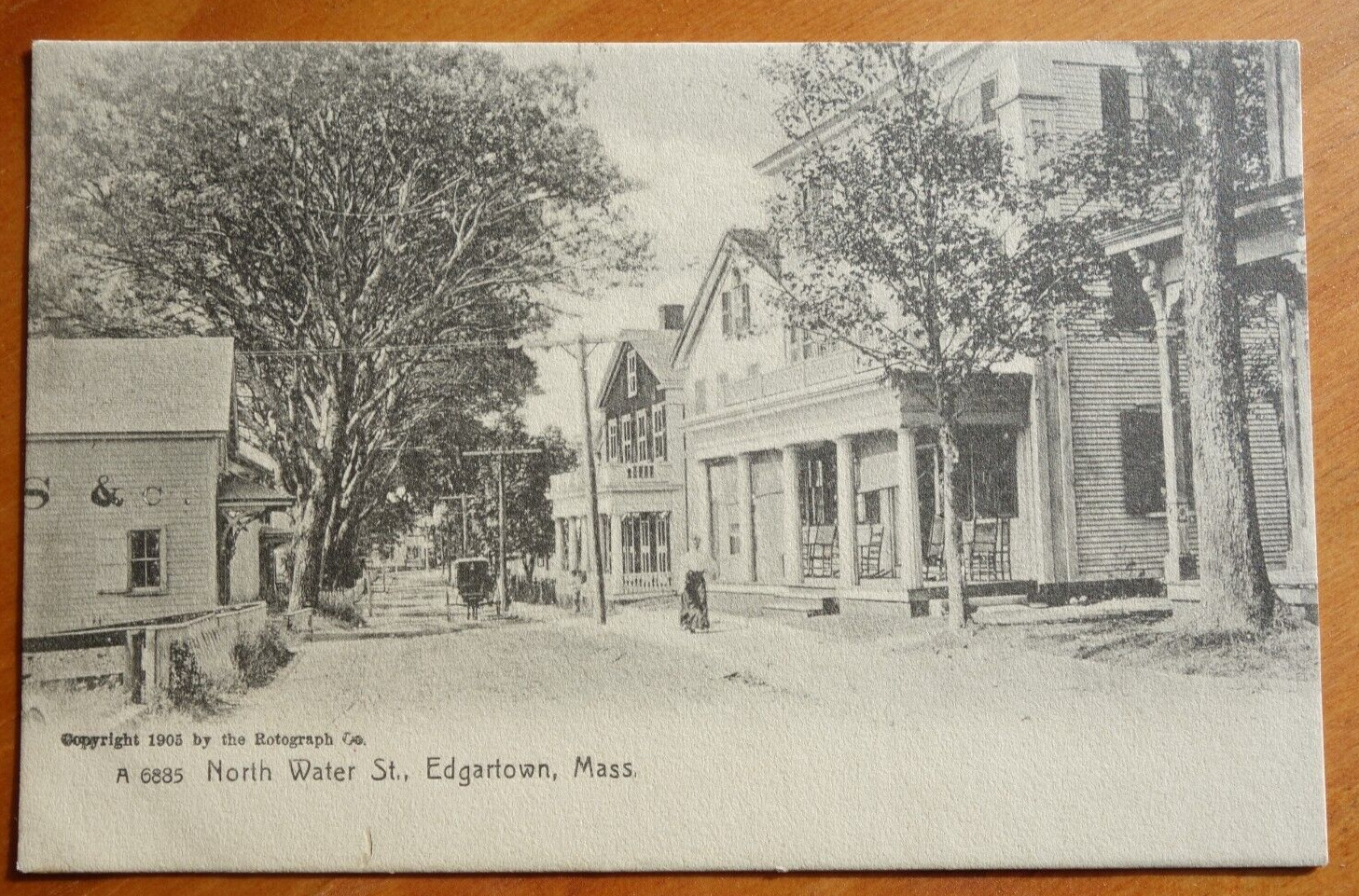 North Water St., Edgartown MA postcard dtd 1908