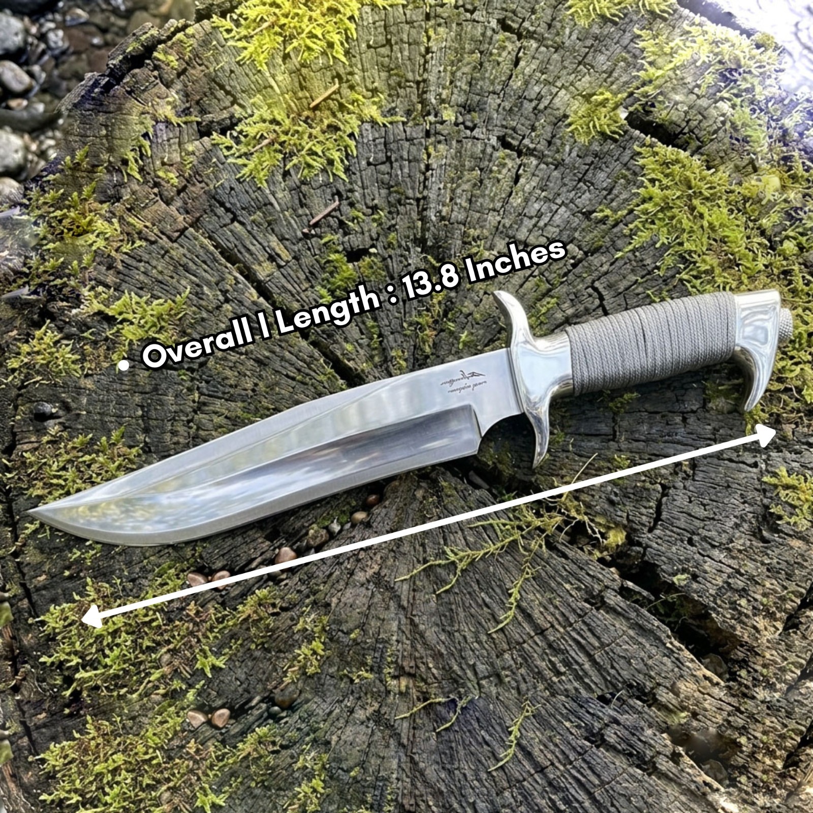 Handmade Hunting Knife Rare Gil Hibben Highlander Bowie from the Early 1990\'s