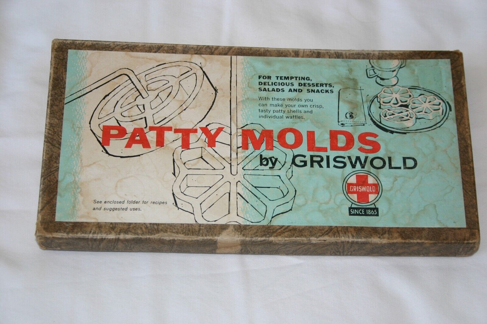 griswold patty molds with recipe in original box