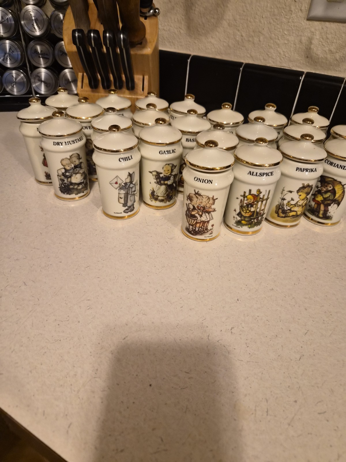 Vintage MJ Hummel ARS AG Spice Jars (24)