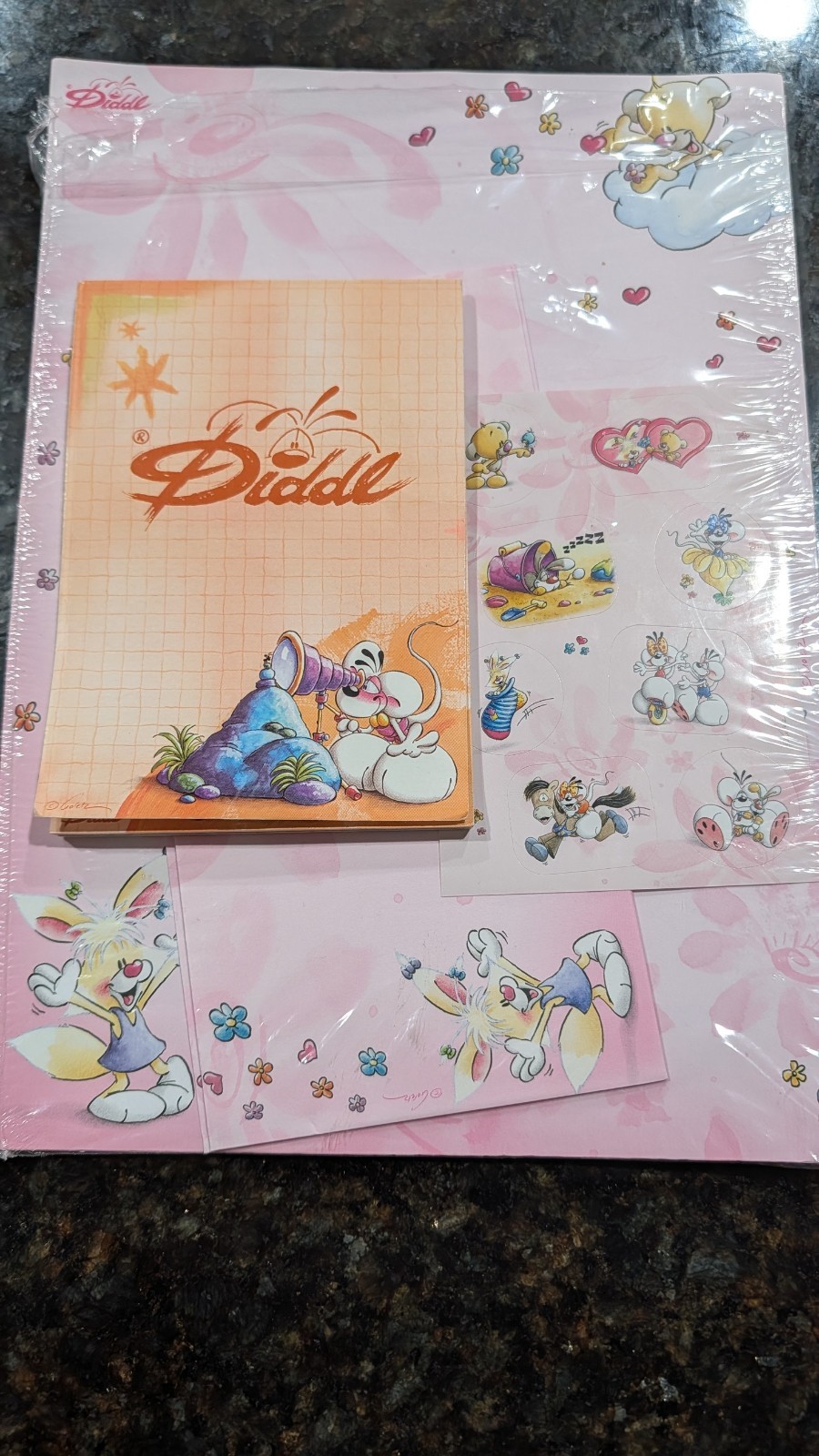 used Vintage Diddl Rare A4 Letter Set and notepad