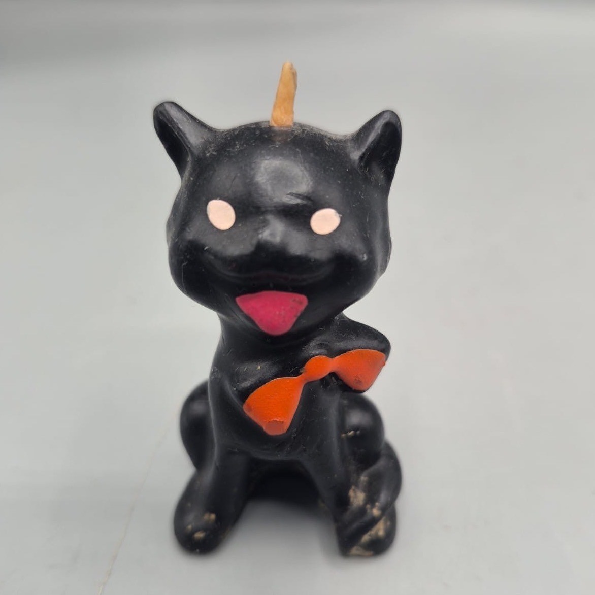 Vtg Gurley Halloween Black Cat Candle Retro Mid Century Kitsch unburned 50's
