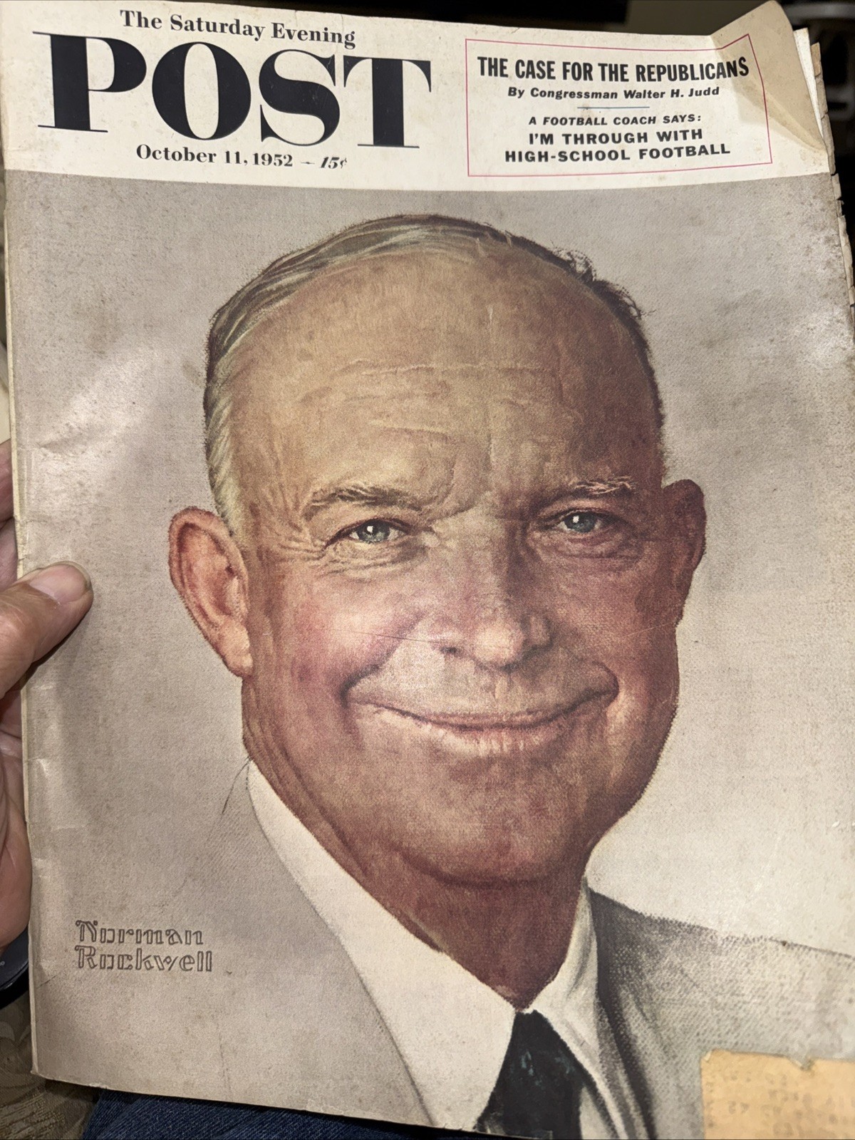 Saturday Evening Post October 11, 1952 Norman Rockwell Print Dwight D Eisenhower