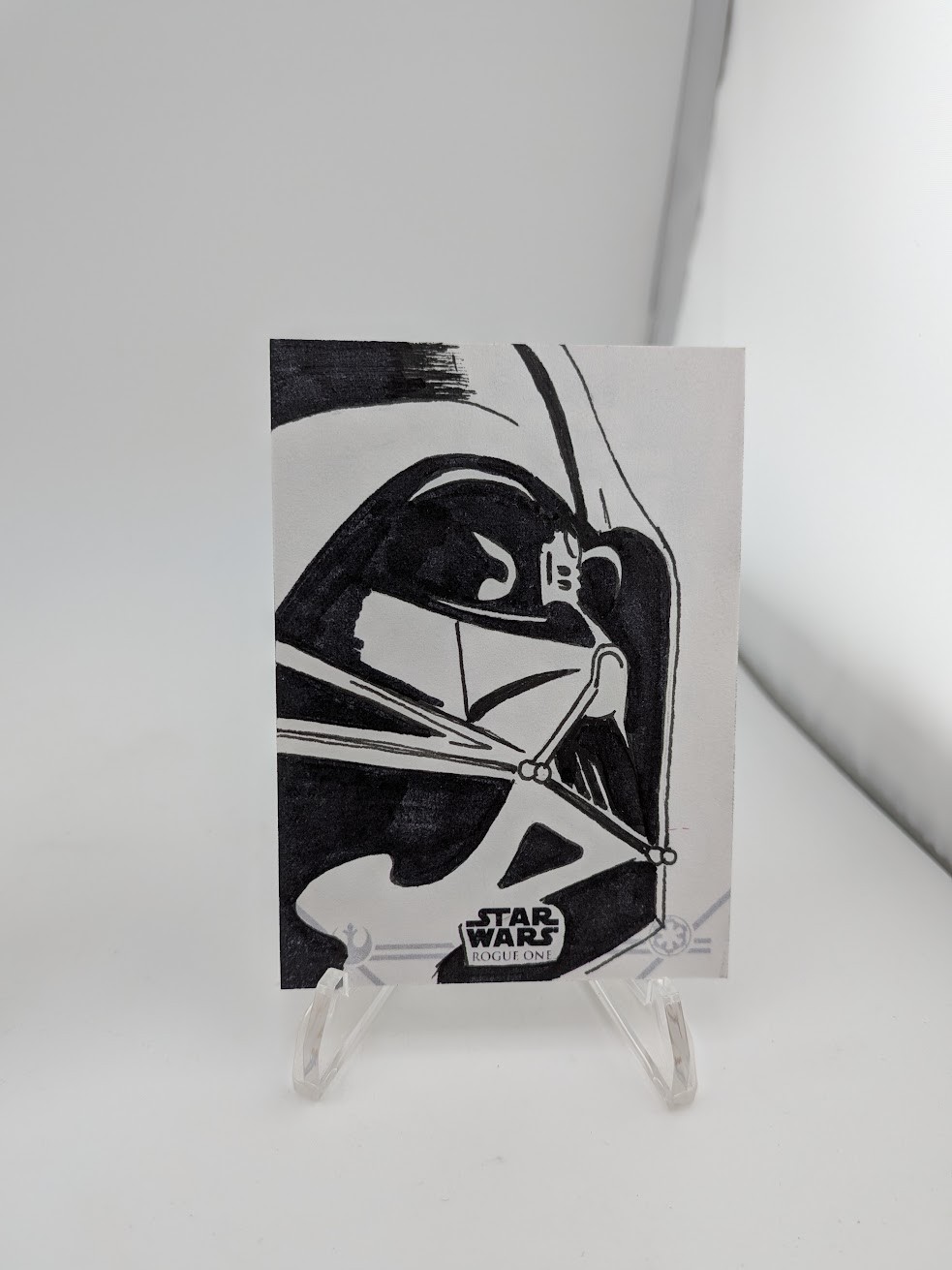 2016 Topps Star Wars Rogue One Darth Vader Sketch Card by Kevin Liell