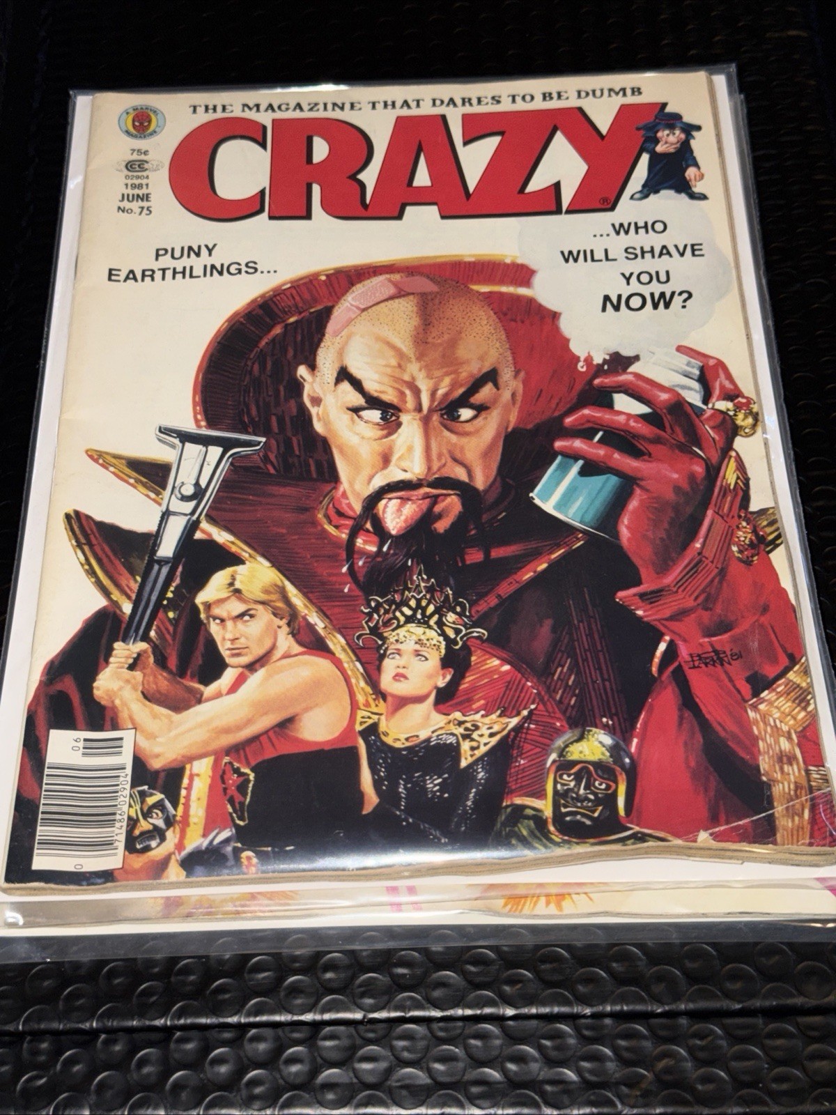CRAZY MAGAZINE # 75 SATIRE HUMOR FLASH GORDON SPOOF HOWARD THE DUCK TEEN HULK