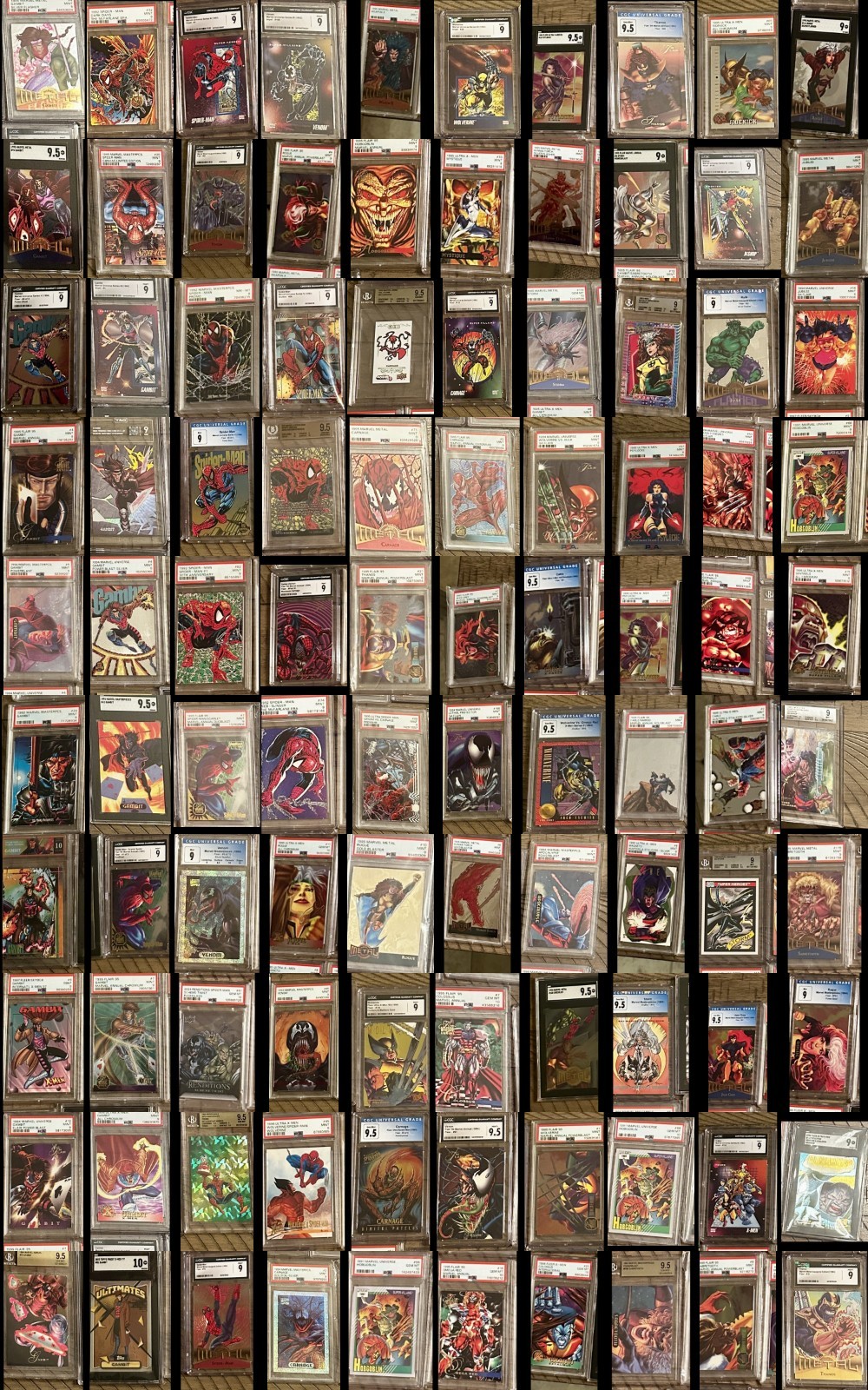 Graded Marvel Cards 5 Card Lots You Pick Gambit Spider-Man Wolverine Venom X-Men