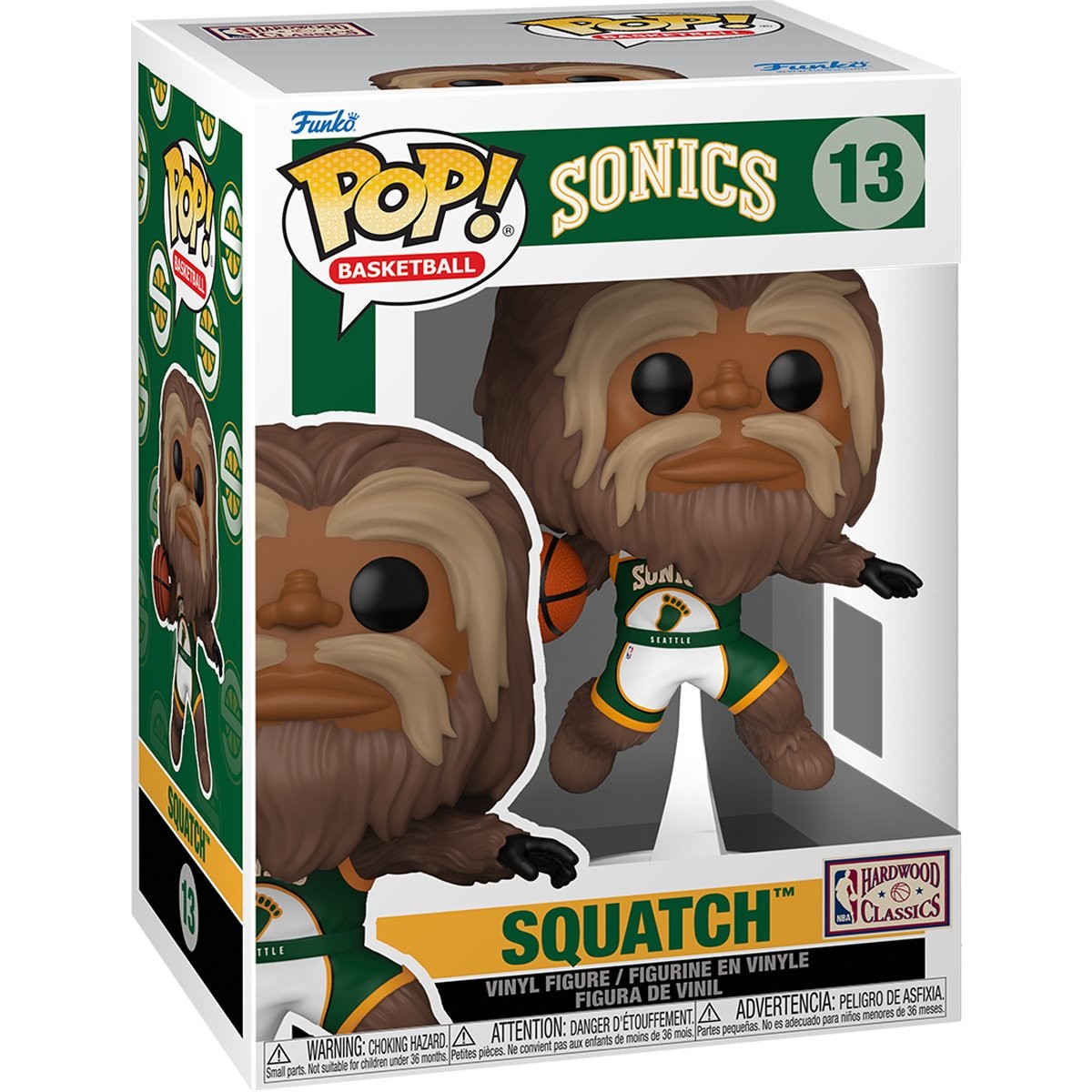Funko Pop NBA Mascots Seattle Super Sonics Squatch Vinyl Toy Figure #13