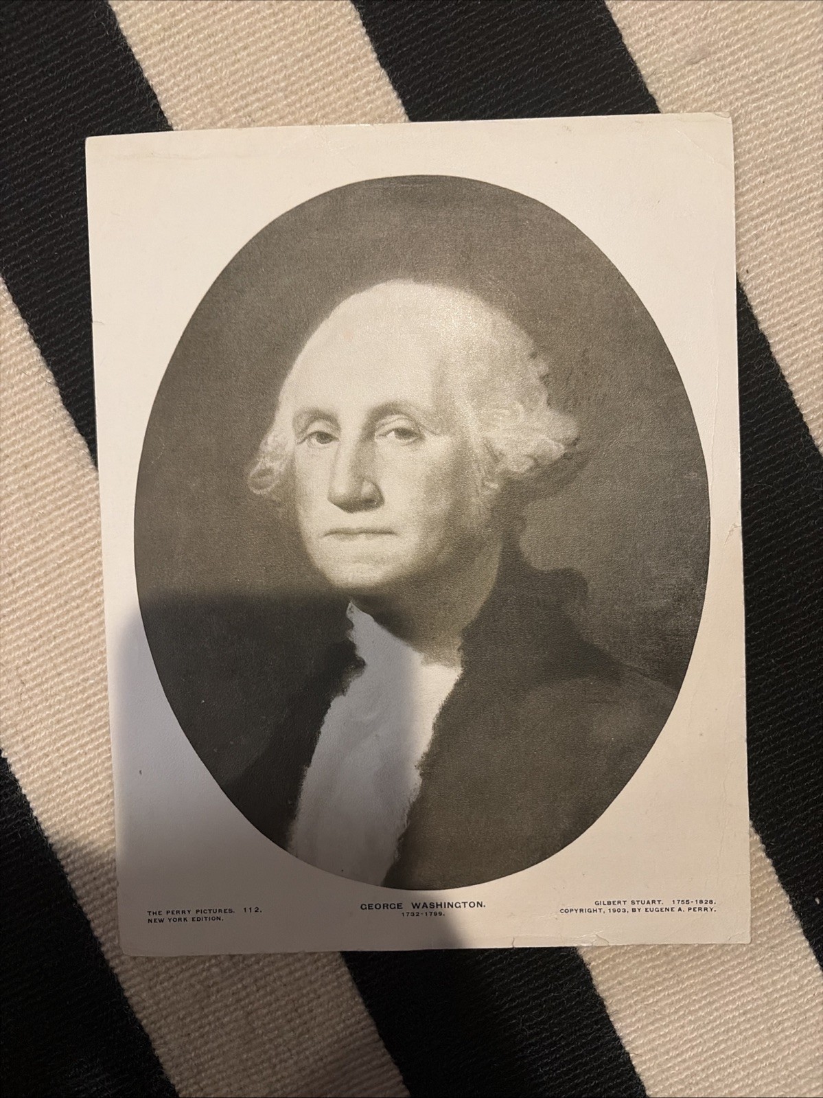 1903 Antique Perry Pictures George Washington Educational Art Print 1903 Antique Perry Pictures George Washington Educational Art Print