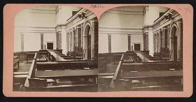 Photo:Washington DC Supreme Court Room 1860s Interior Stereo View