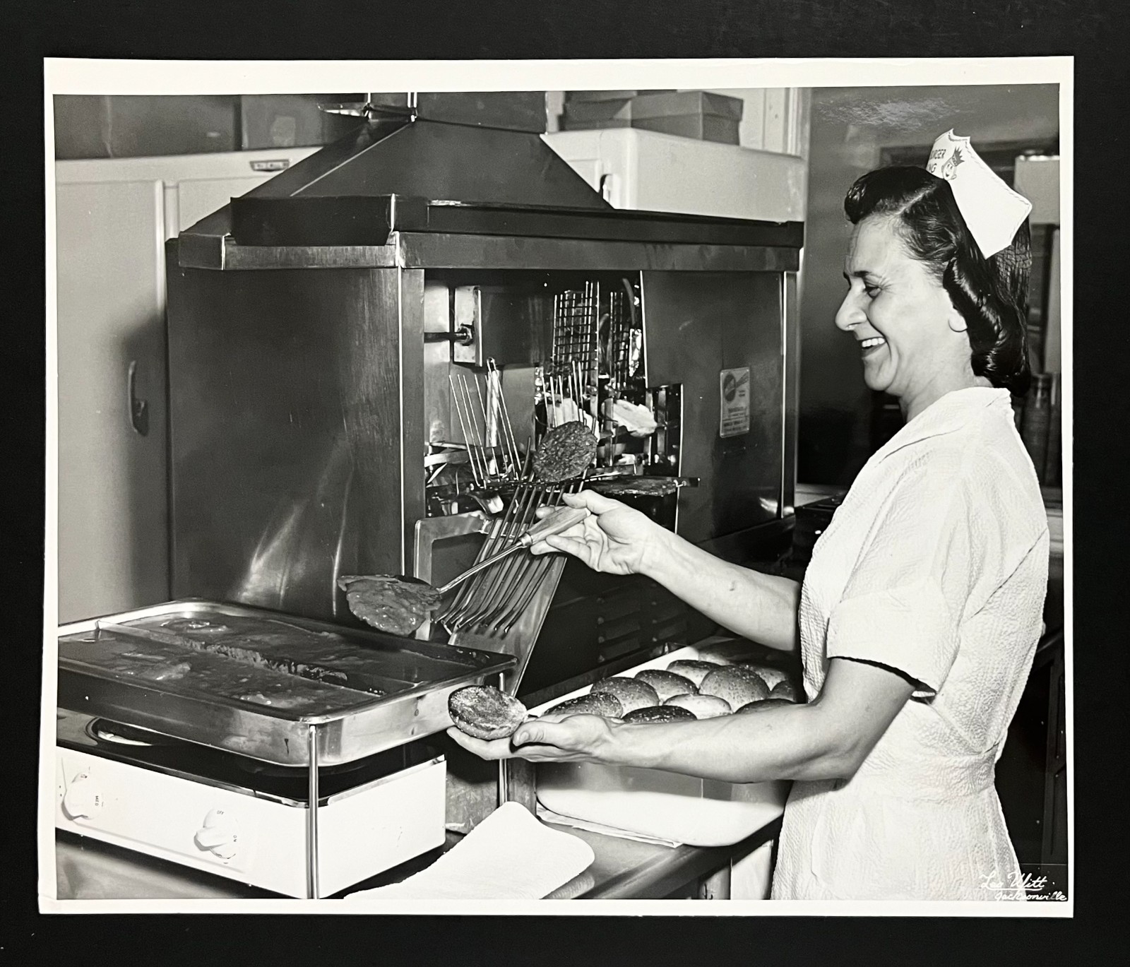 1950s Jacksonville Burger King Insta-Burger Woman Hamburgers Uniforms VTG Photo