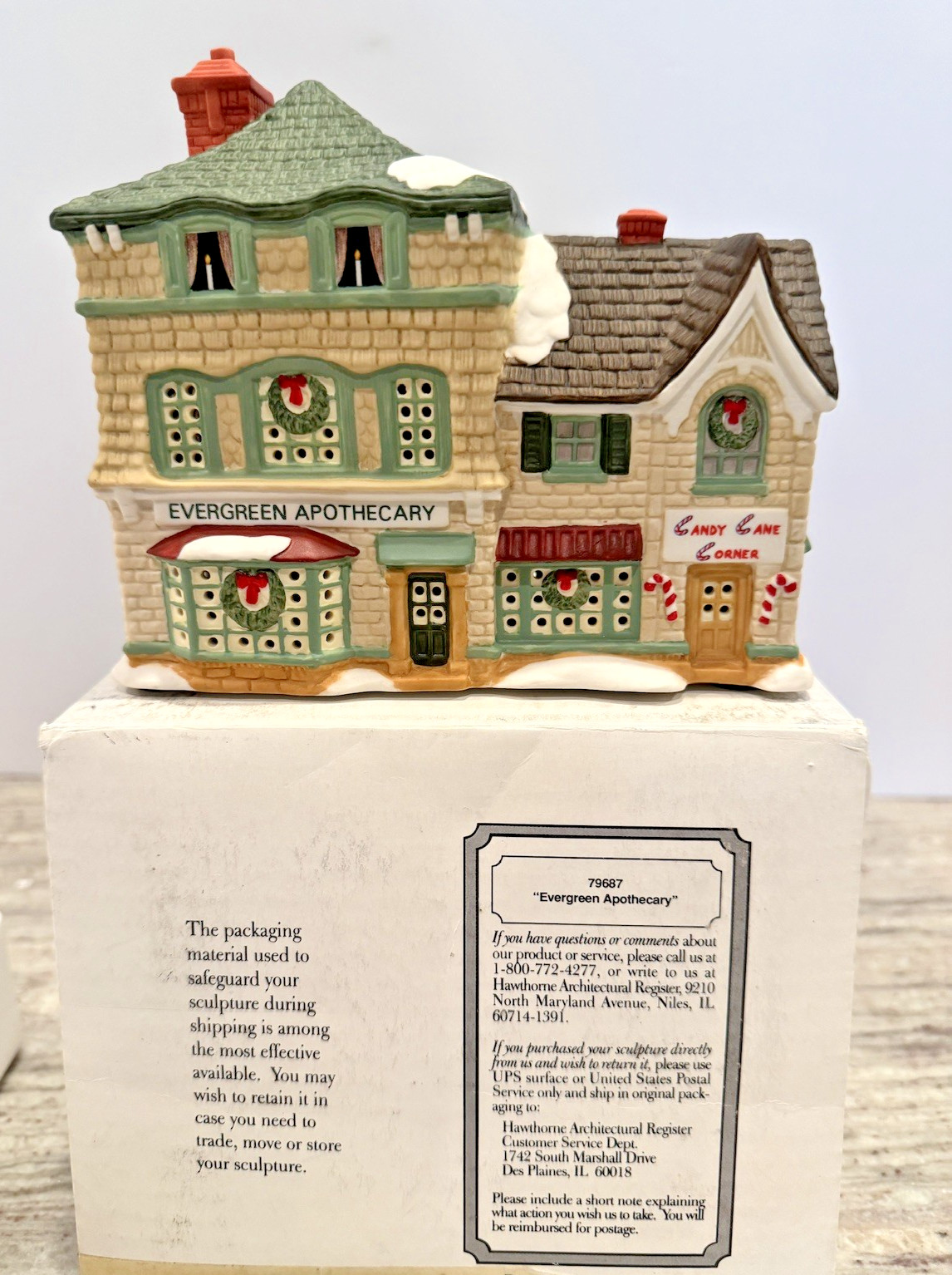 Hawthorne Porchlight Collection Evergreen Apothecary  Thomas Kinkade - Lighted