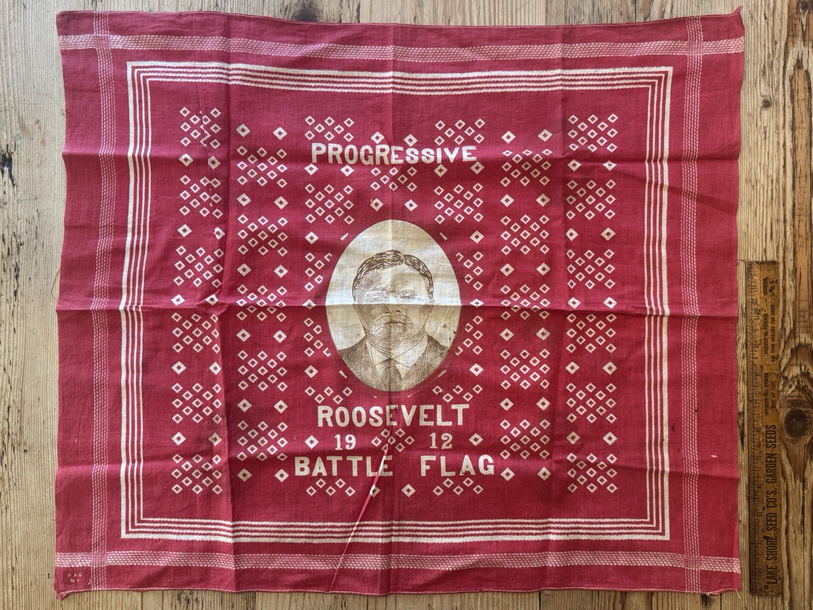 1912 Teddy Roosevelt Presidential Campaign Progressive Battle Flag Bandanna
