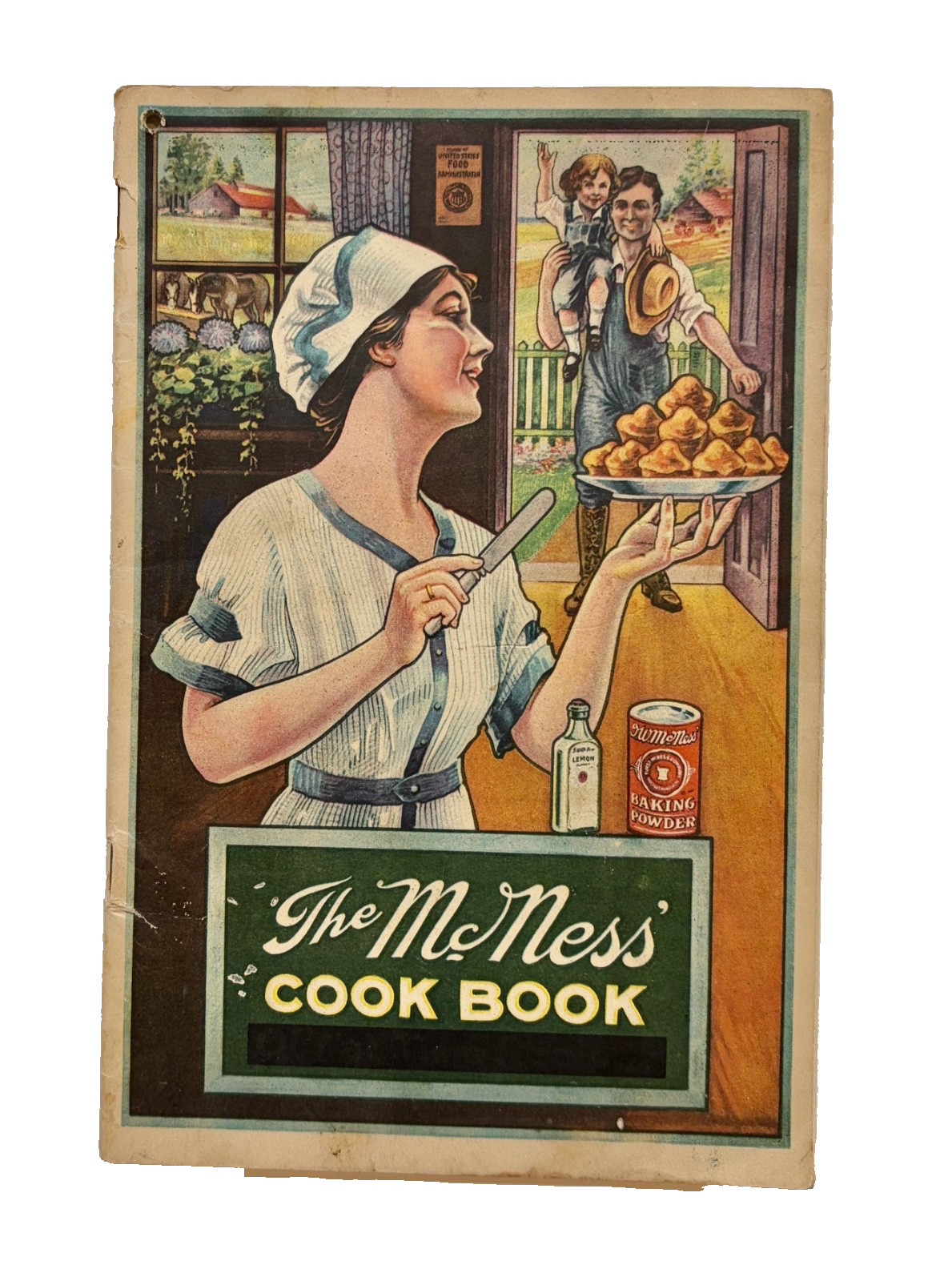 Vintage 1919 McNess Cook Book Advertising Near Mint with Hanging Hole  Ann Arbor