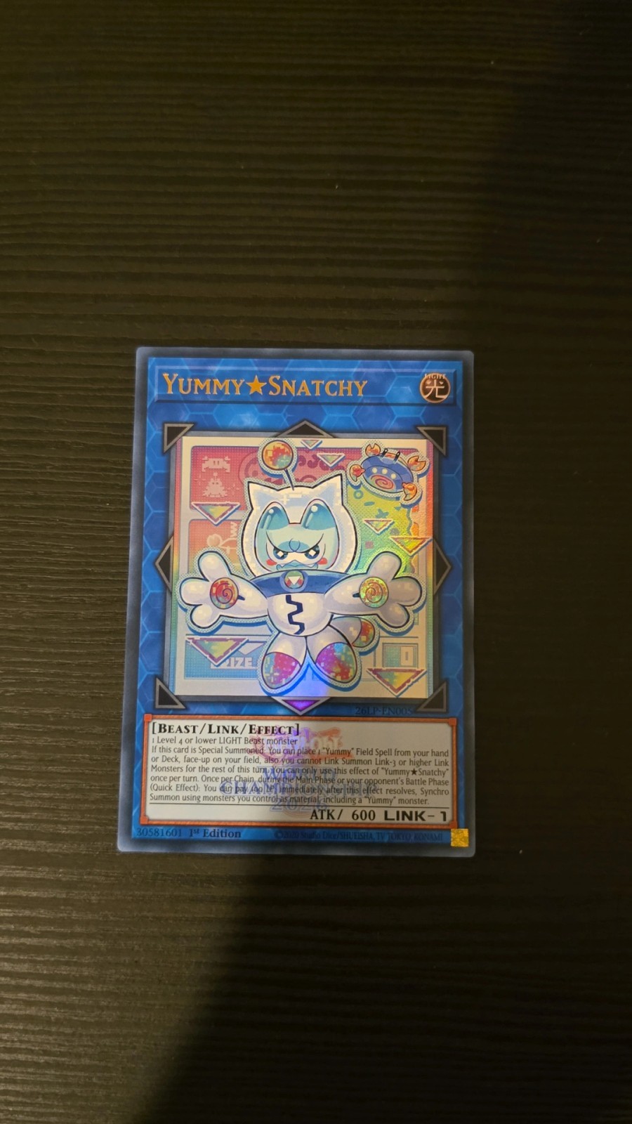 YUGIOH 26LP-EN005 Yummy ☆ Snatchy Ultra Rare STAMPED EMBLAZONED 1ST EDITION 