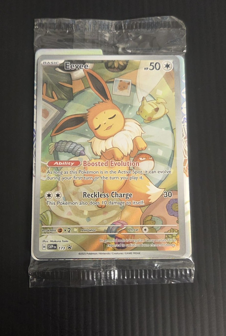 2025 Pokemon - Eevee #173 Promo - Prismatic Evolutions Black Star Promo - Sealed 2025 Pokemon - Eevee #173 Promo - Prismatic Evolutions Black Star Promo - Sealed