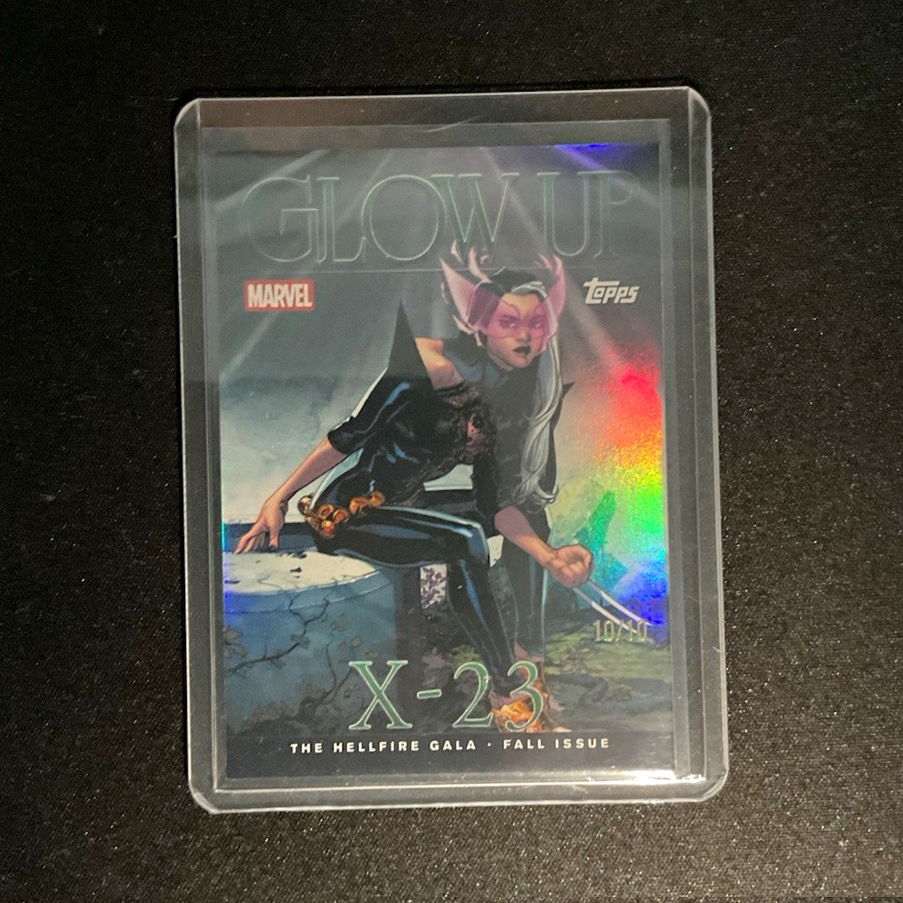 Topps 2024 Marvel Glow Up black foil Insert GU-4 X-23 #10/10