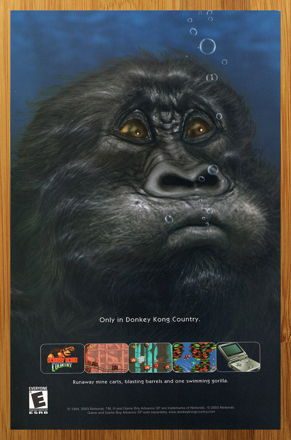 2003 Donkey Kong Country GBA Vintage Print Ad/Poster Official Promo Art SNES