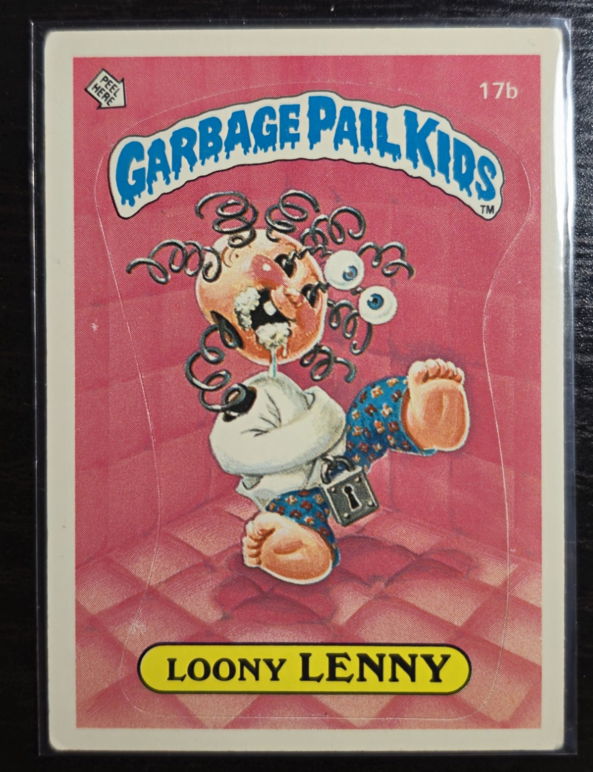 1985 Topps Garbage Pail Kids GPK First Original Series 1 OS1 17b Loony Lenny
