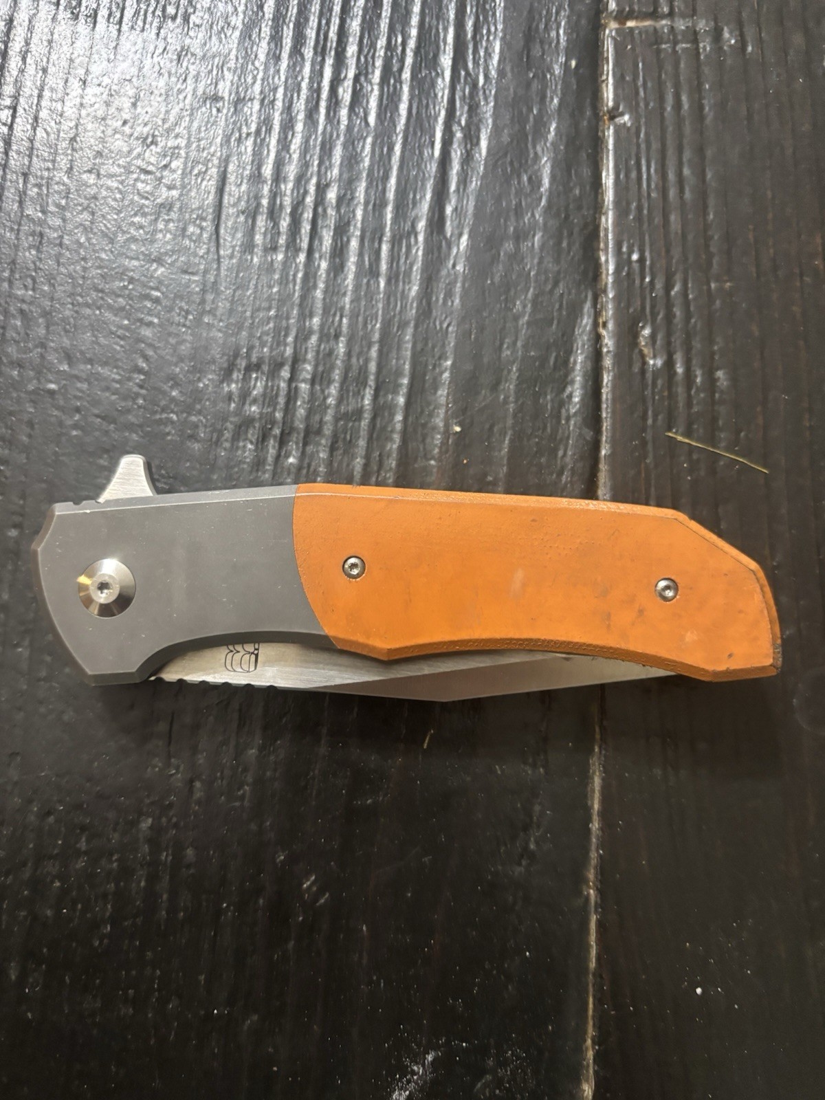 Berg Blades Iron Wolf #03/55Folding Pocket Knife  Orange G10