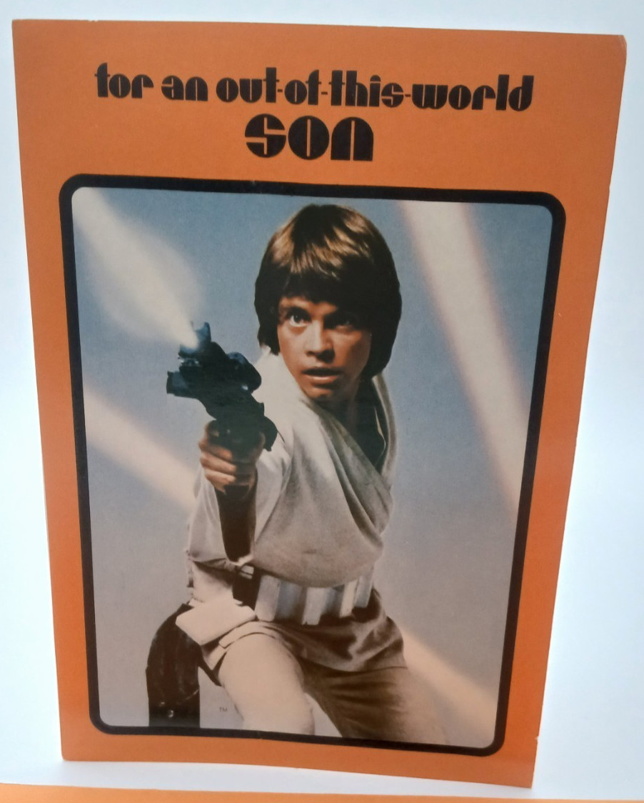 Vintage Star Wars Halloween Greeting Card Luke Skywalker