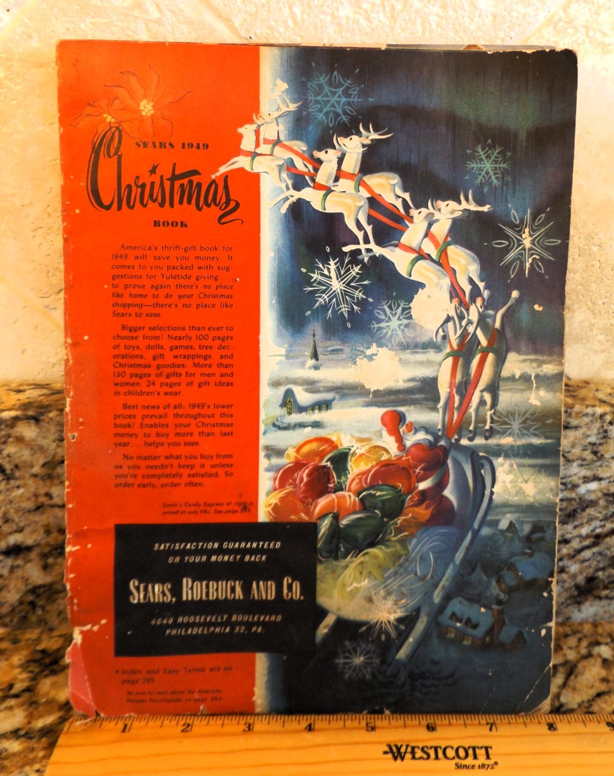 1949 SEARS ROEBUCK CHRISTMAS CATALOG TOYS DOLLS BIKES GAMES HOLIDAY DECORATIONS