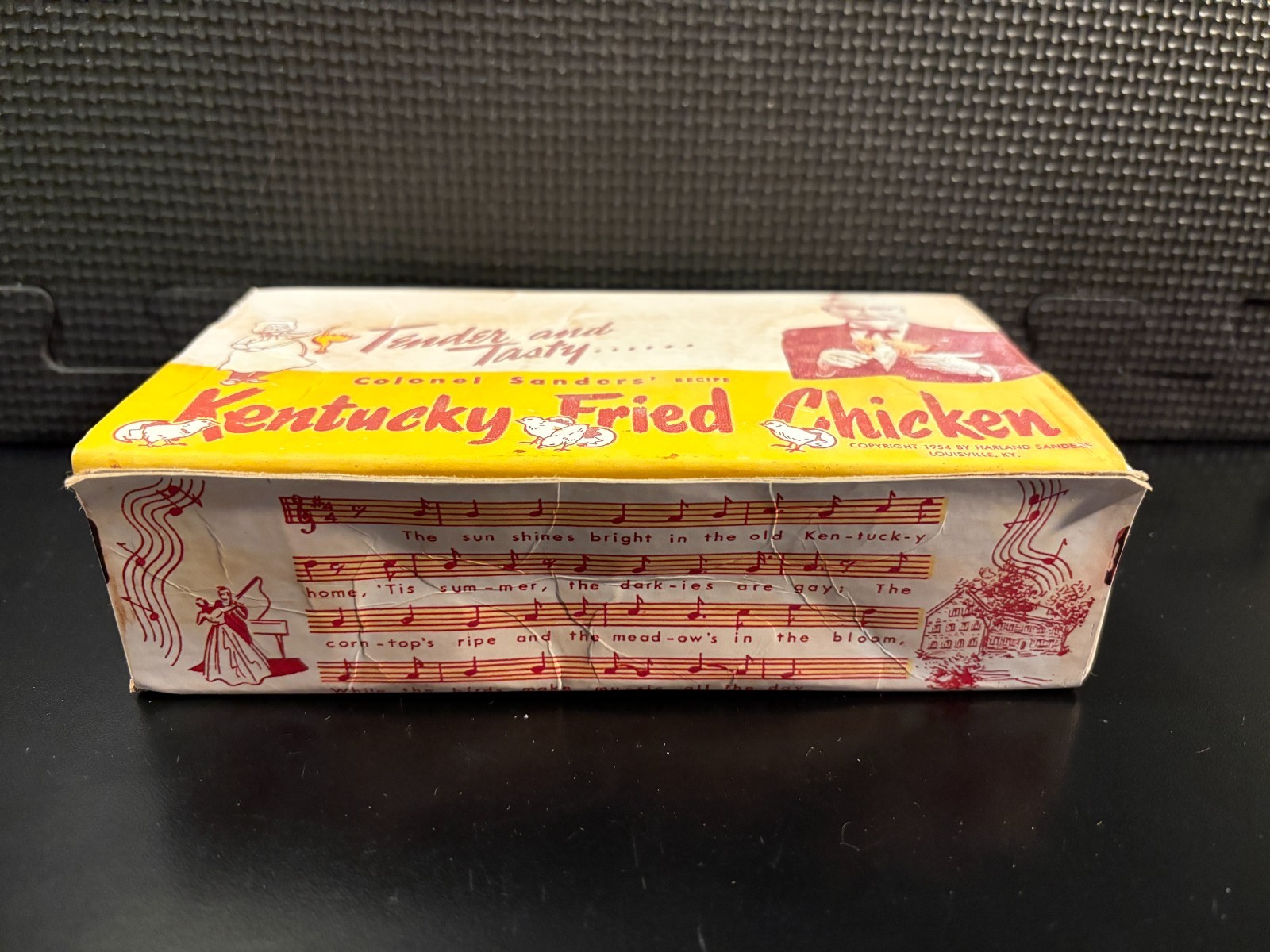 1954 KFC Chicken - Empty custom design aged display box 1954 KFC Chicken - Empty custom design aged display box