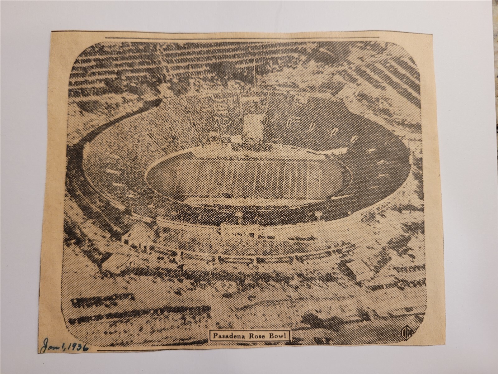 SMU & Stanford University 1936 Football College Pasadena Rose Bowl Picture