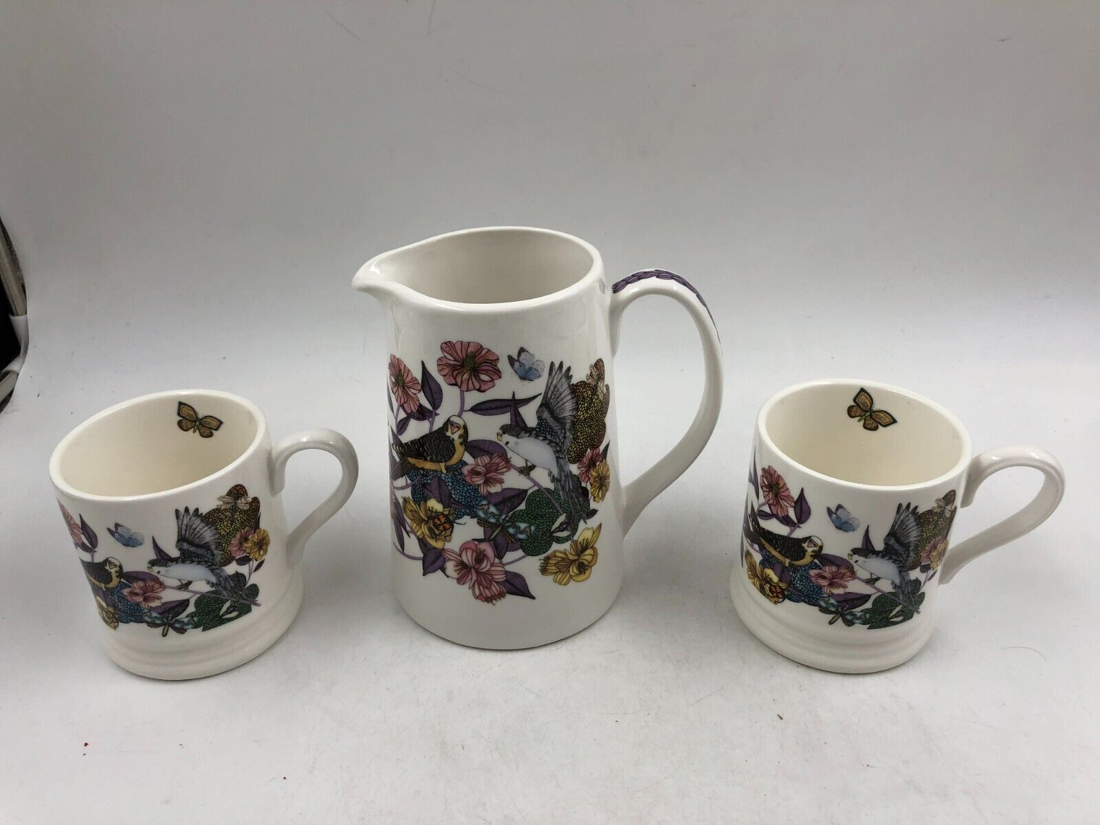 Grace Teaware Porcelain 7in Floral Pitcher & Mug Set For 2 DD01B42008