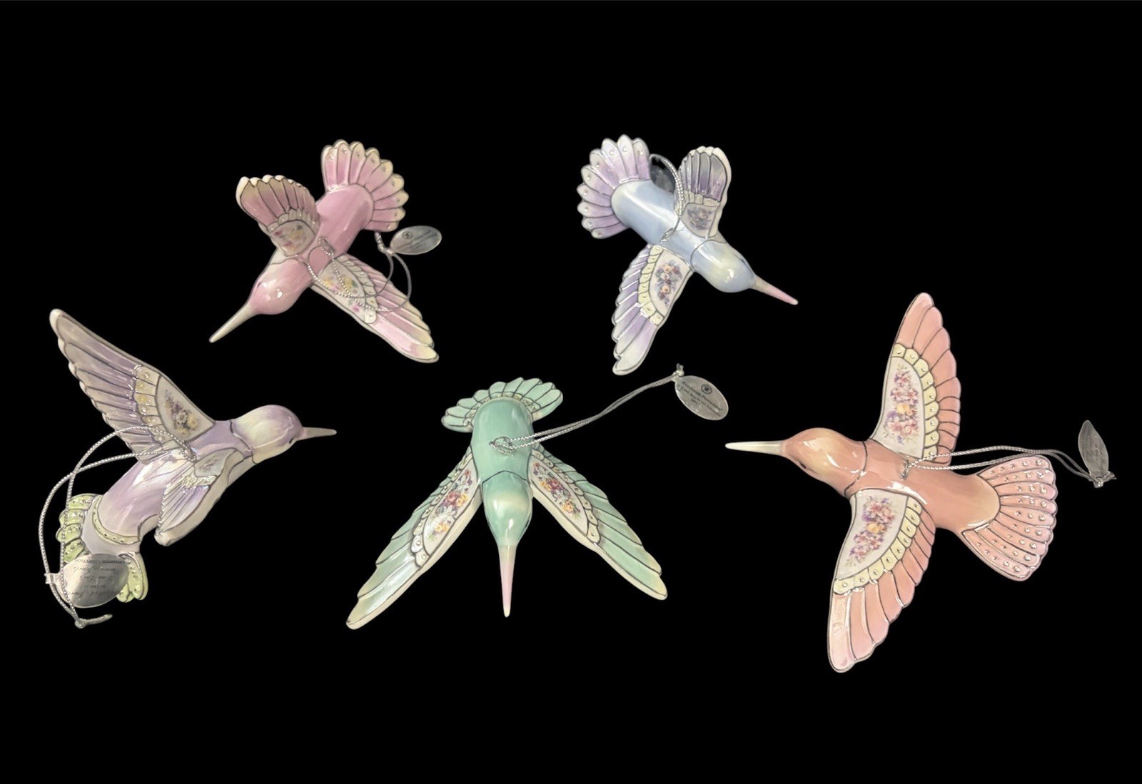Lena Liu's 5 Hummingbird Precious Jewels Blooming Lily Bradford Edition - New Lena Liu's 5 Hummingbird Precious Jewels Blooming Lily Bradford Edition - New