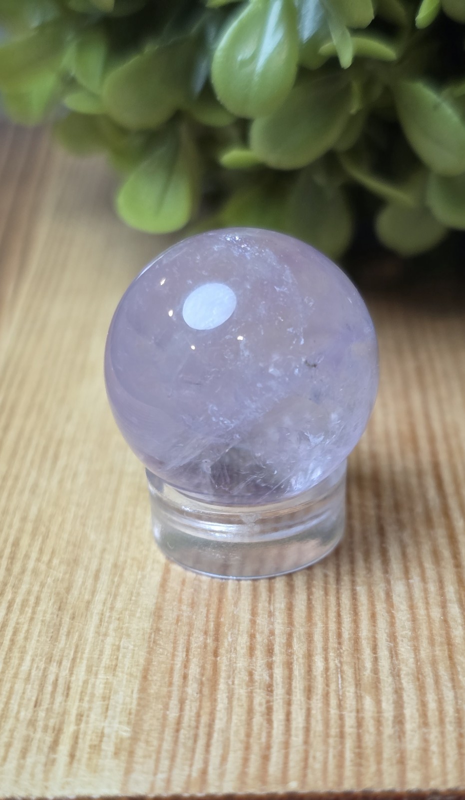 AAA Amethyst Crystal Sphere 21mm Natural Healing Ball Purple Gem Gift