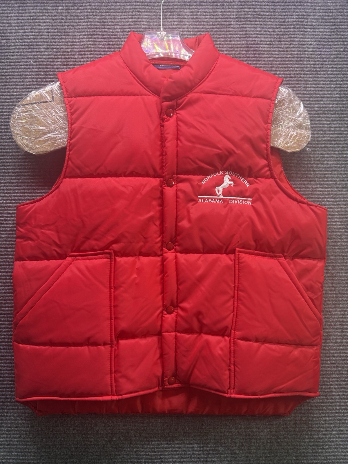 Vintage Norfolk Southern Railroad Alabama Division Holloway Puffer Vest Large