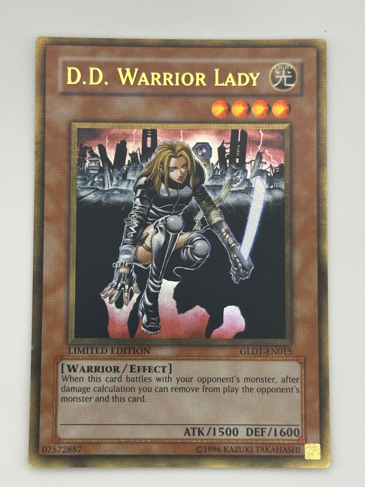 KONAMI YU-GI-OH D.D. WARRIOR LADY #GLD1-EN015 GOLD RARE LIMITED KONAMI YU-GI-OH D.D. WARRIOR LADY #GLD1-EN015 GOLD RARE LIMITED