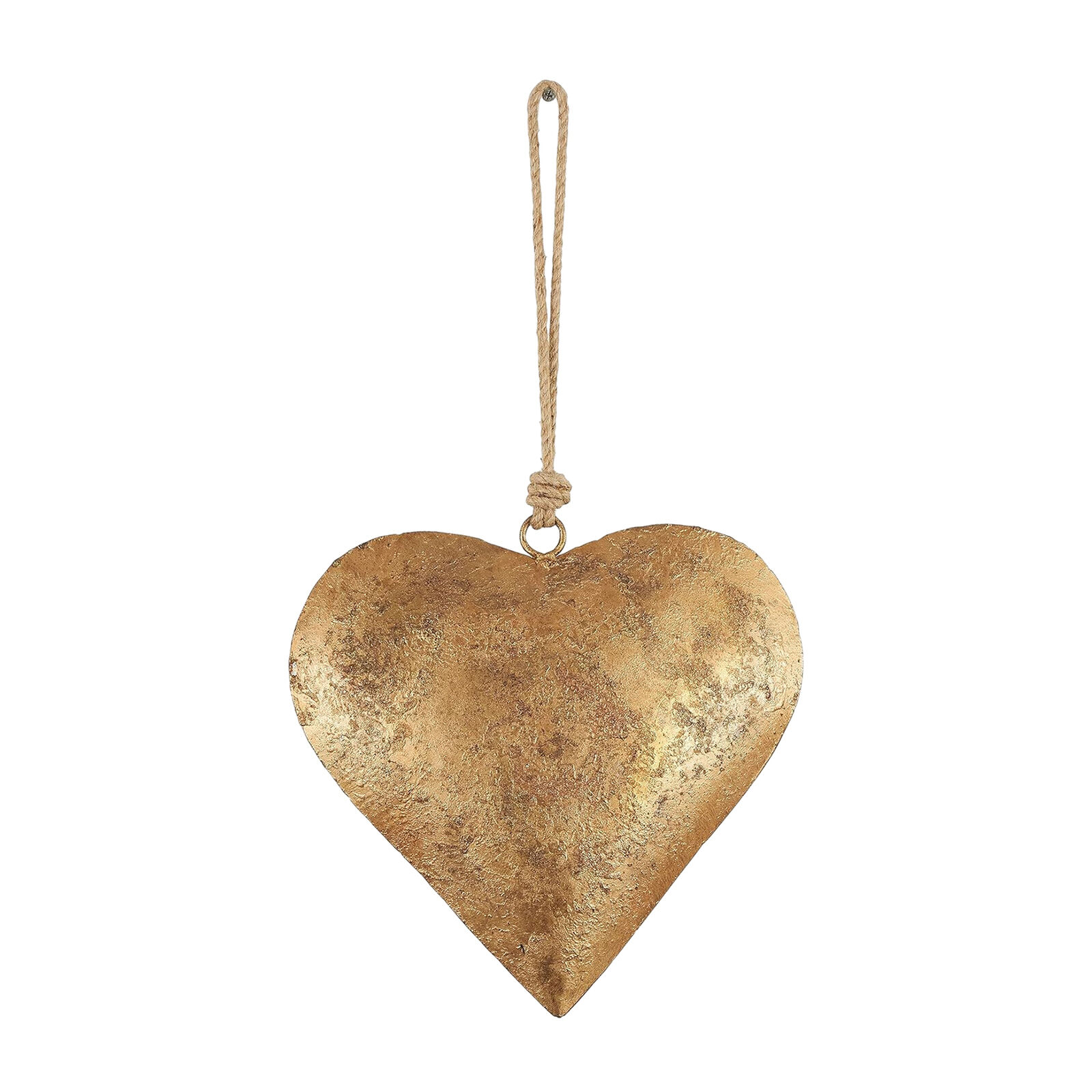 Rustic Metal Heart Bell Wall hanging Decor Heart-Shaped Iron Ornament