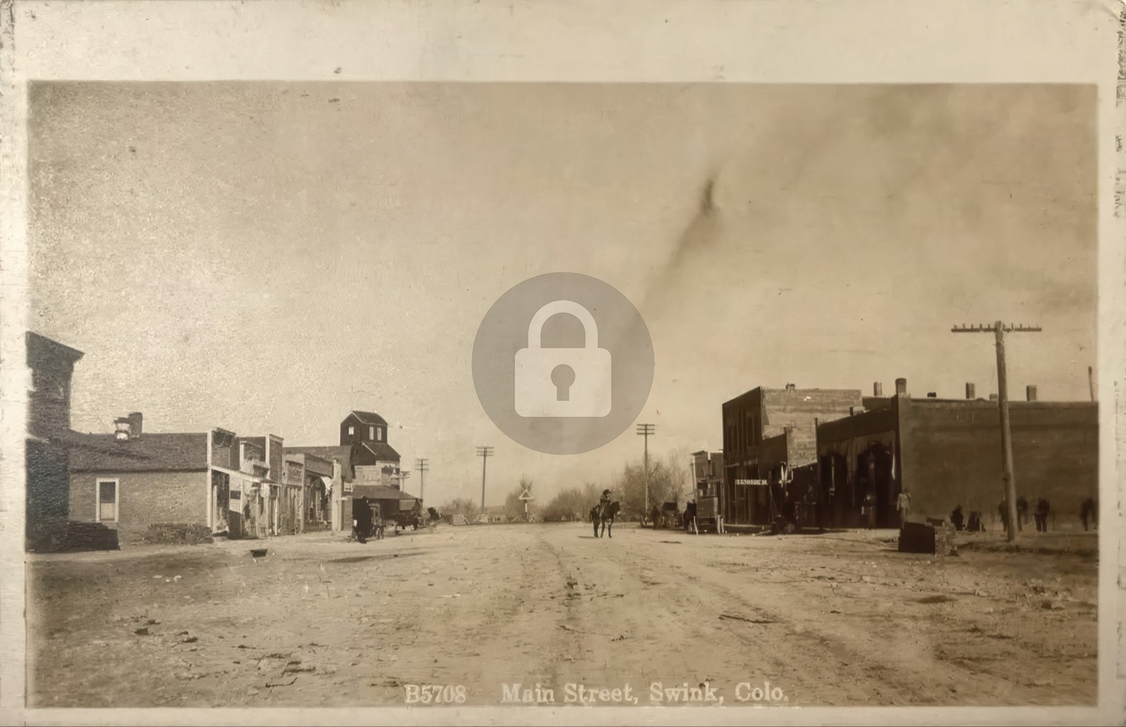 Swink CO Colorado Main Street View RPPC Photo Postcard COPY