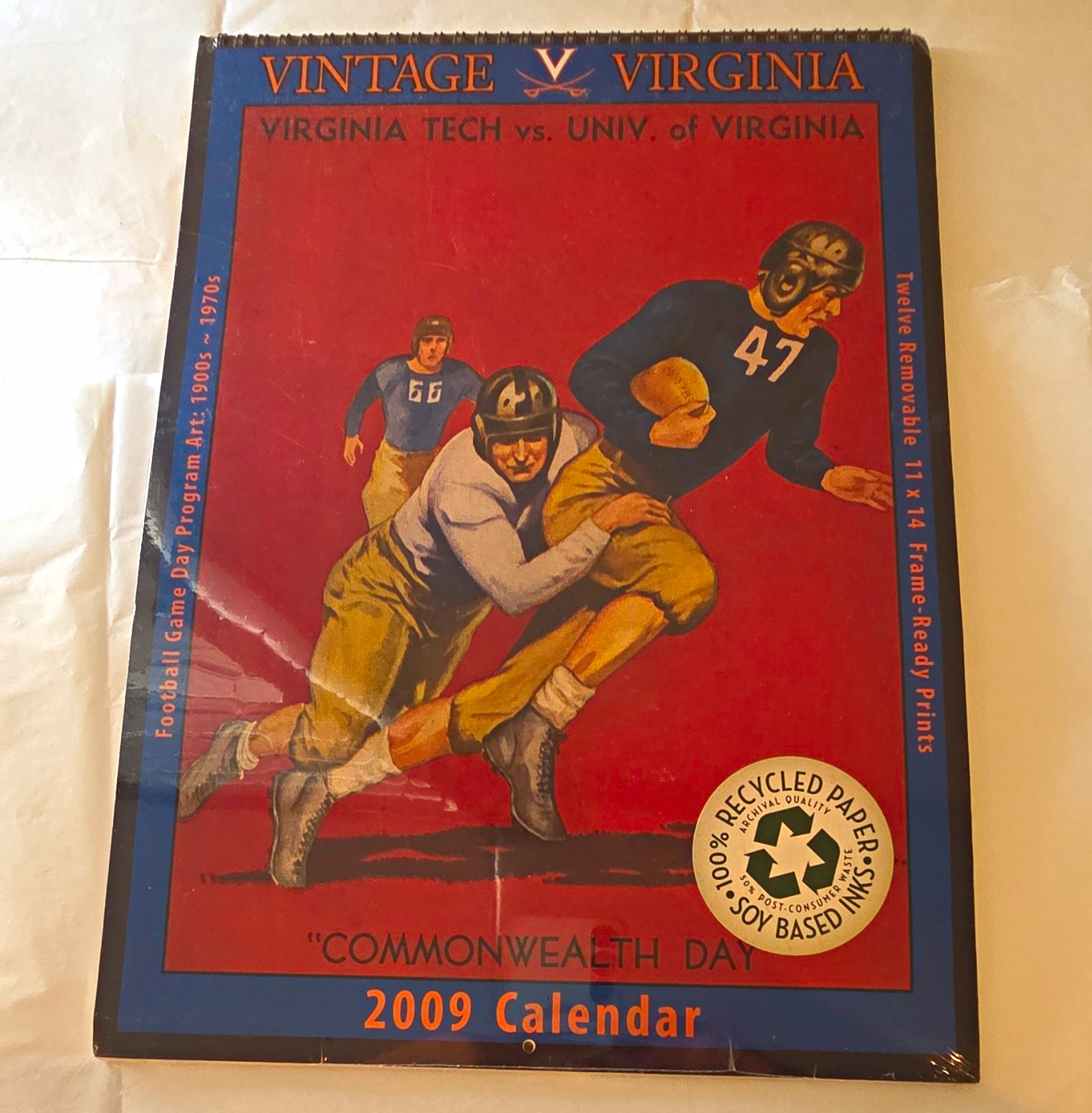 Vintage Virginia 2009 Calendar University of Virginia Virginia Tech vs UVA