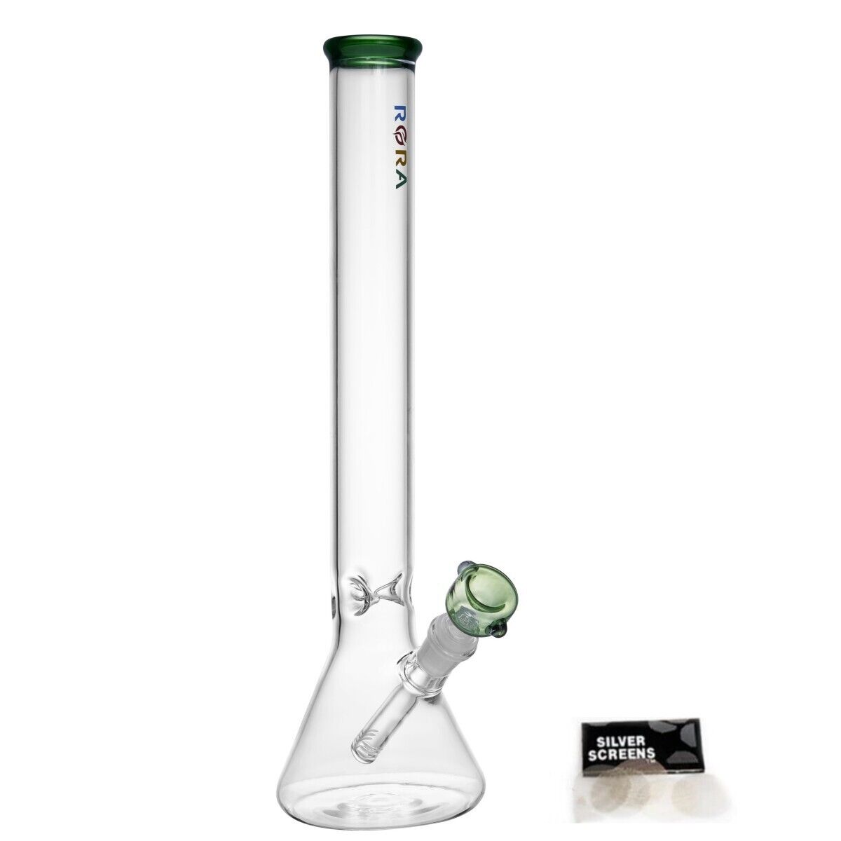 16in Heavy Thick Glass Bong Heavy Bong Clear Hookah Water Pipe 14mm Green Bowl