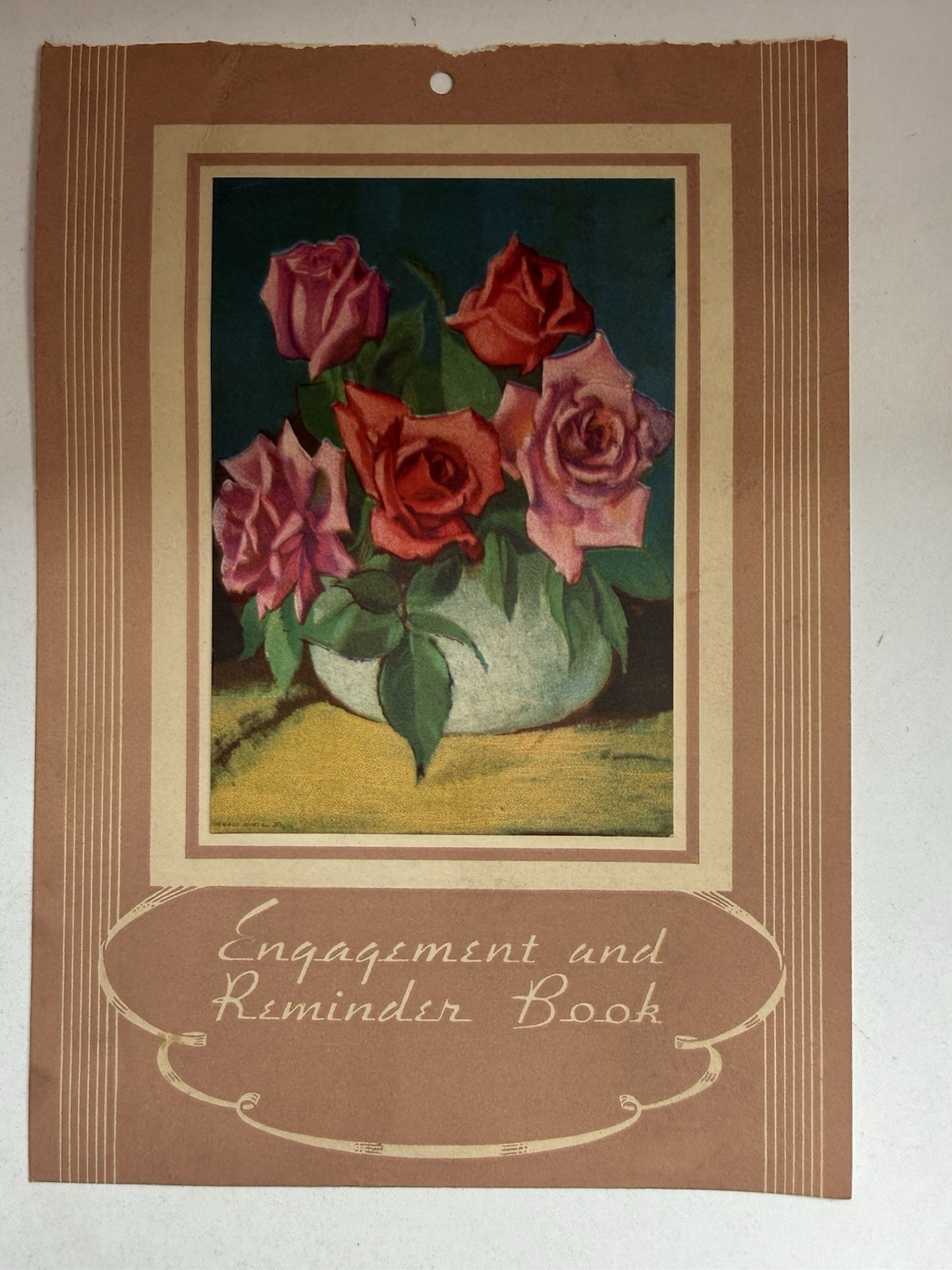 1939 Engagement Reminder Book Wakefield’s Flowers Los Angeles Vintage Ephemera