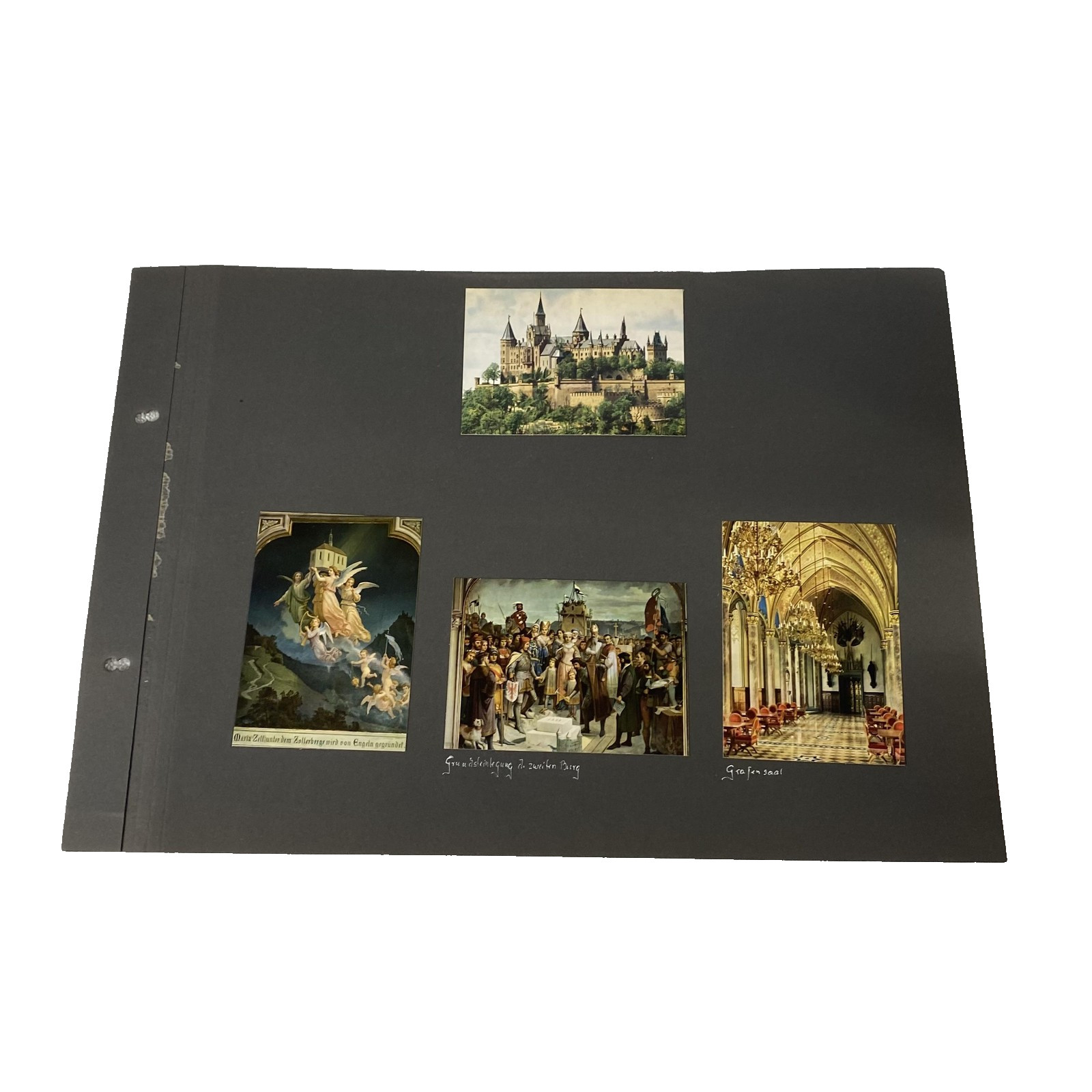 Vintage Burg Hohenzollern Germany Scrapbook Pages Castle Interior Postcards Lot