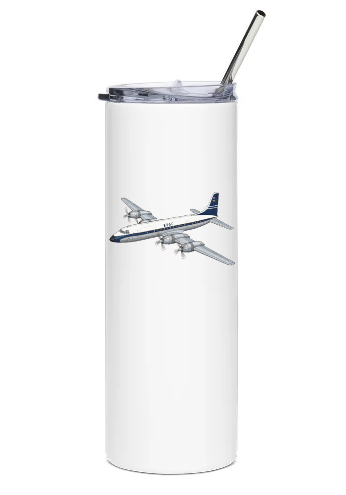 BOAC Bristol Britannia Stainless Steel Water Tumbler with straw - 20oz.