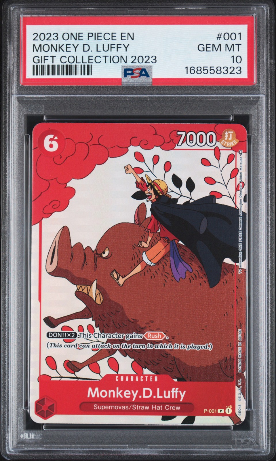 2023 ONE PIECE GIFT COLLECTION 2023 #001 MONKEY D. LUFFY PSA 10