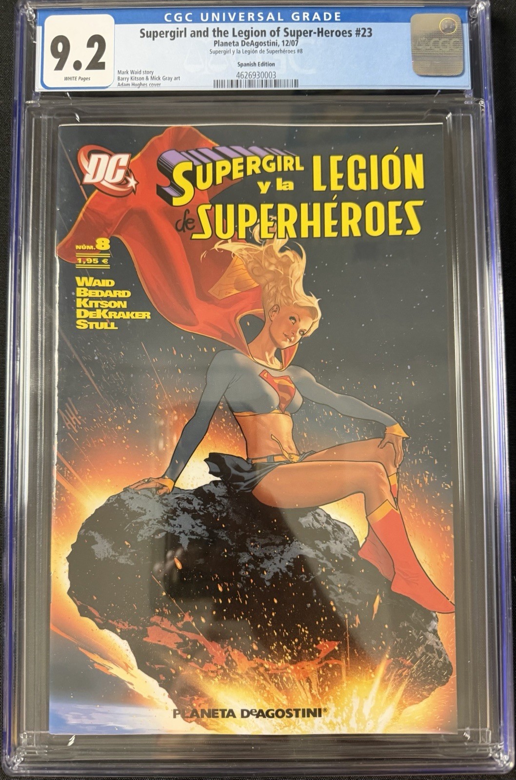 Supergirl Legion #23 CGC 9.2 Spanish #8 Adam Hughes Cover 2007 DC