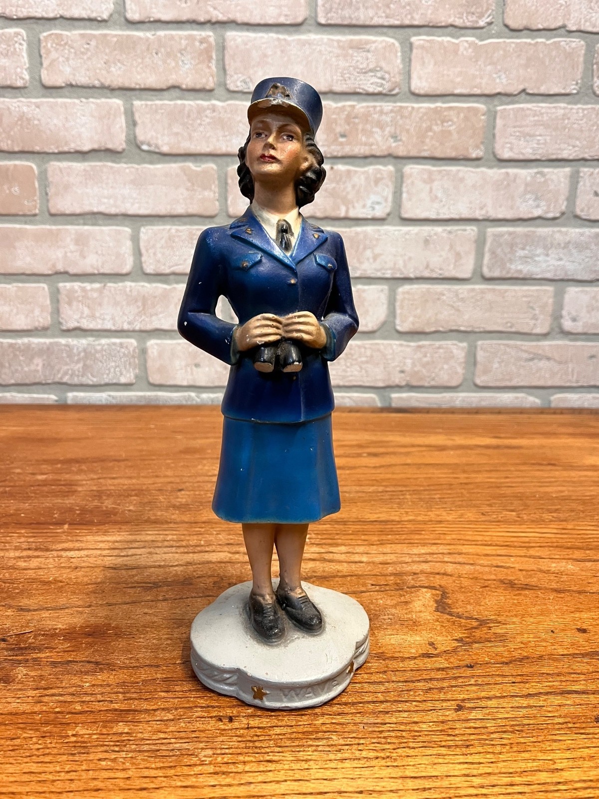 RARE Vintage WWII US Navy WAVE Enlistment Statue Plaster Women 12\ RARE Vintage WWII US Navy WAVE Enlistment Statue Plaster Women 12\