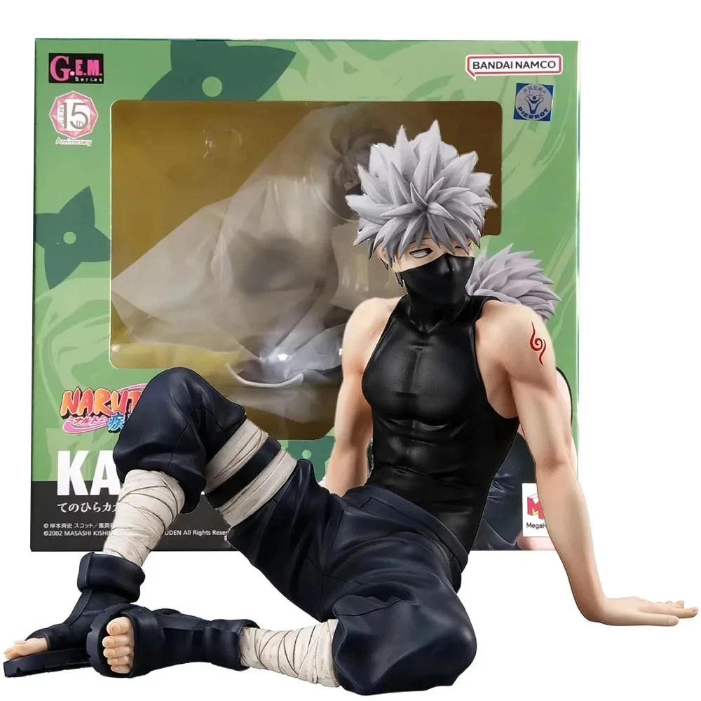 Naruto Shippuden Kakashi Hatake Sitting PVC Figure Collectible Model Toy Gift